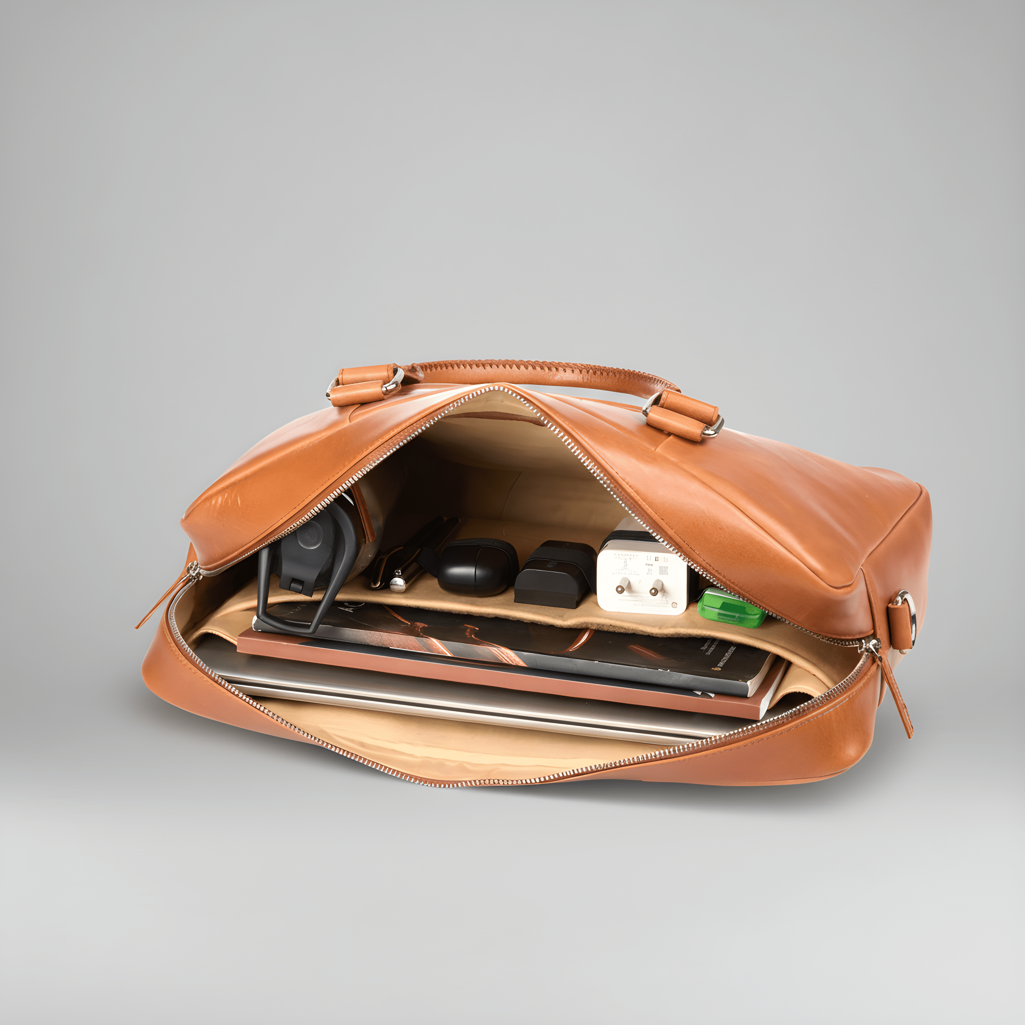 Alpha Apex | Laptoptas 15,6" Bruin - NEGOTIA Leather