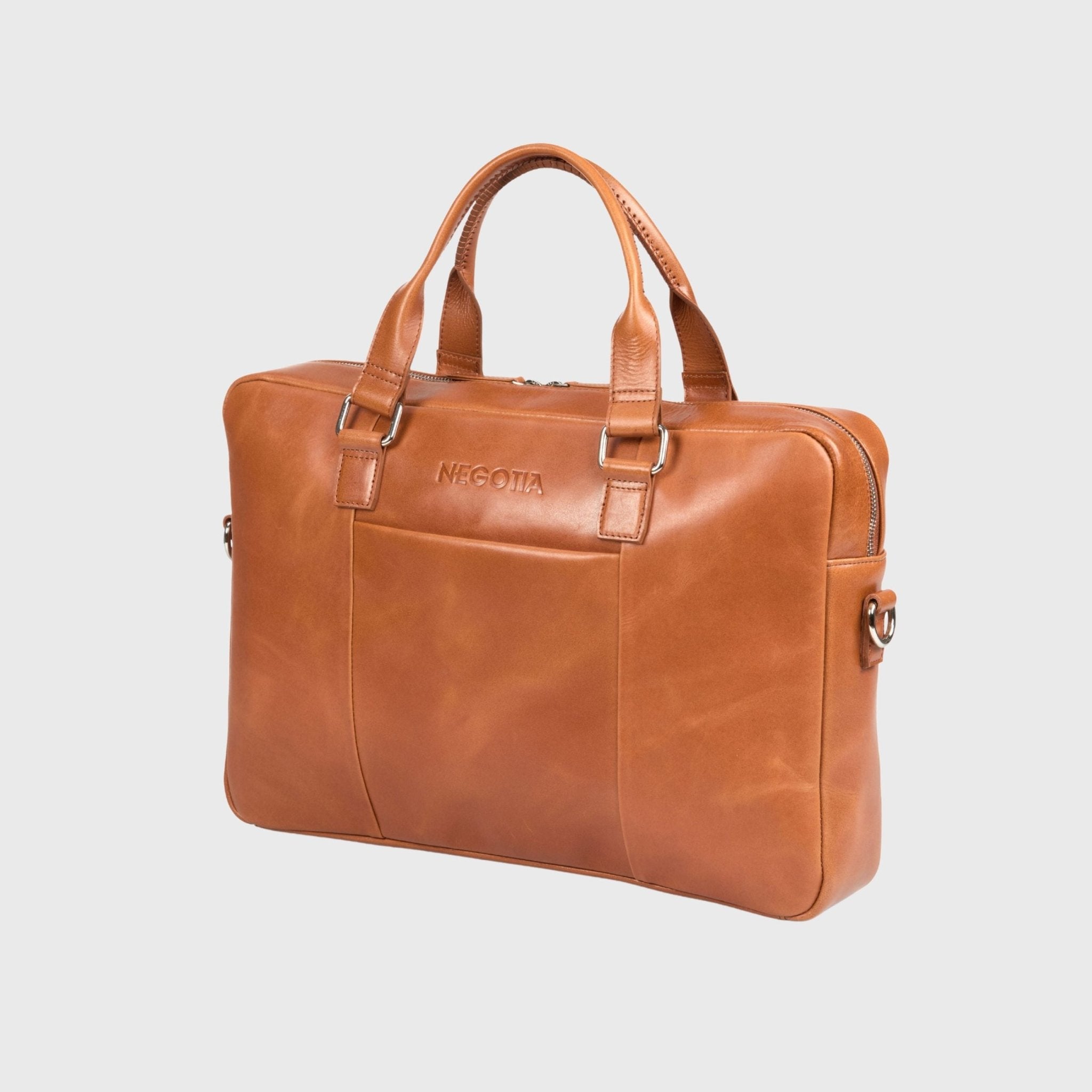 Alpha Apex | Laptoptas 15,6" Bruin - NEGOTIA Leather