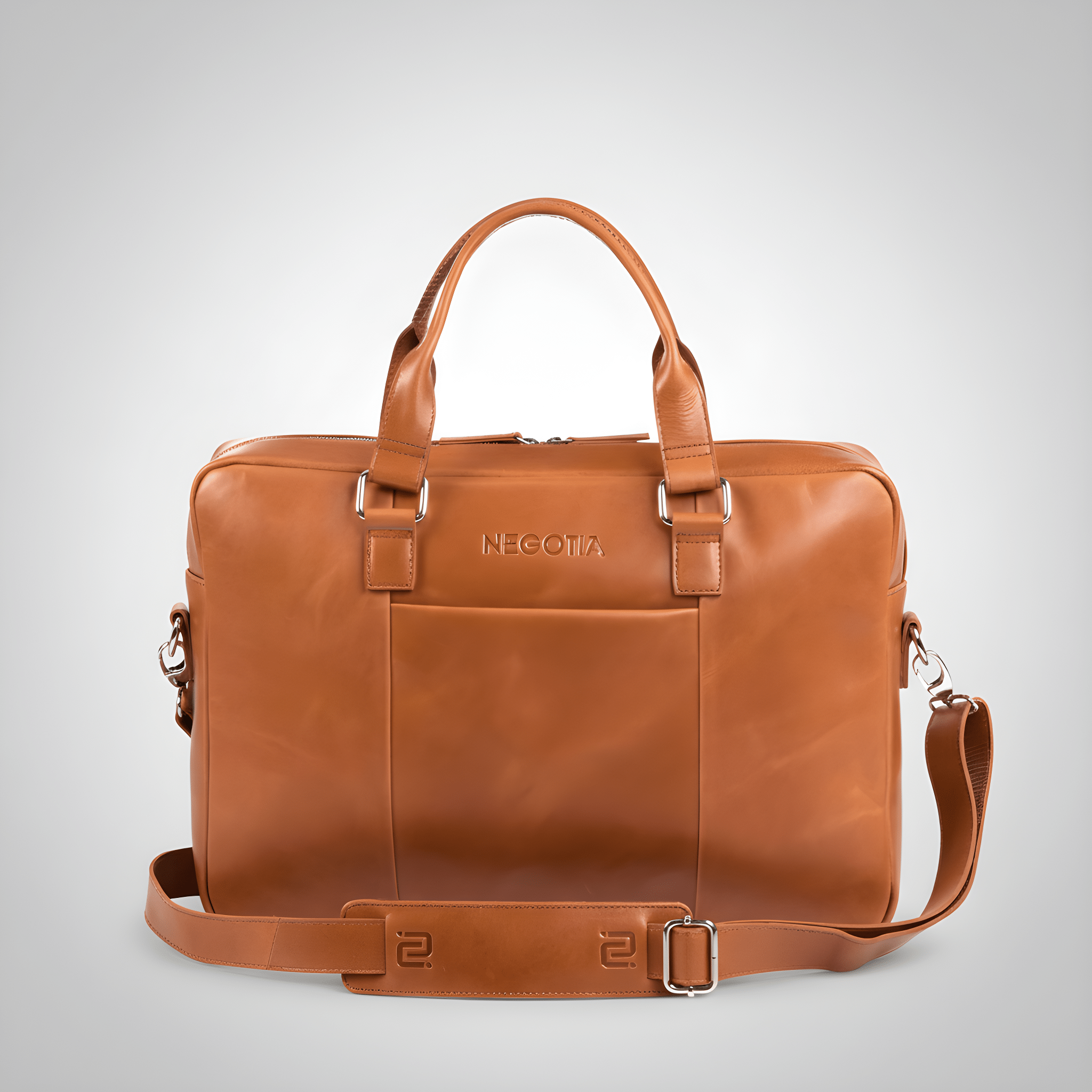 Alpha Apex | Laptoptas 15,6" Bruin - NEGOTIA Leather