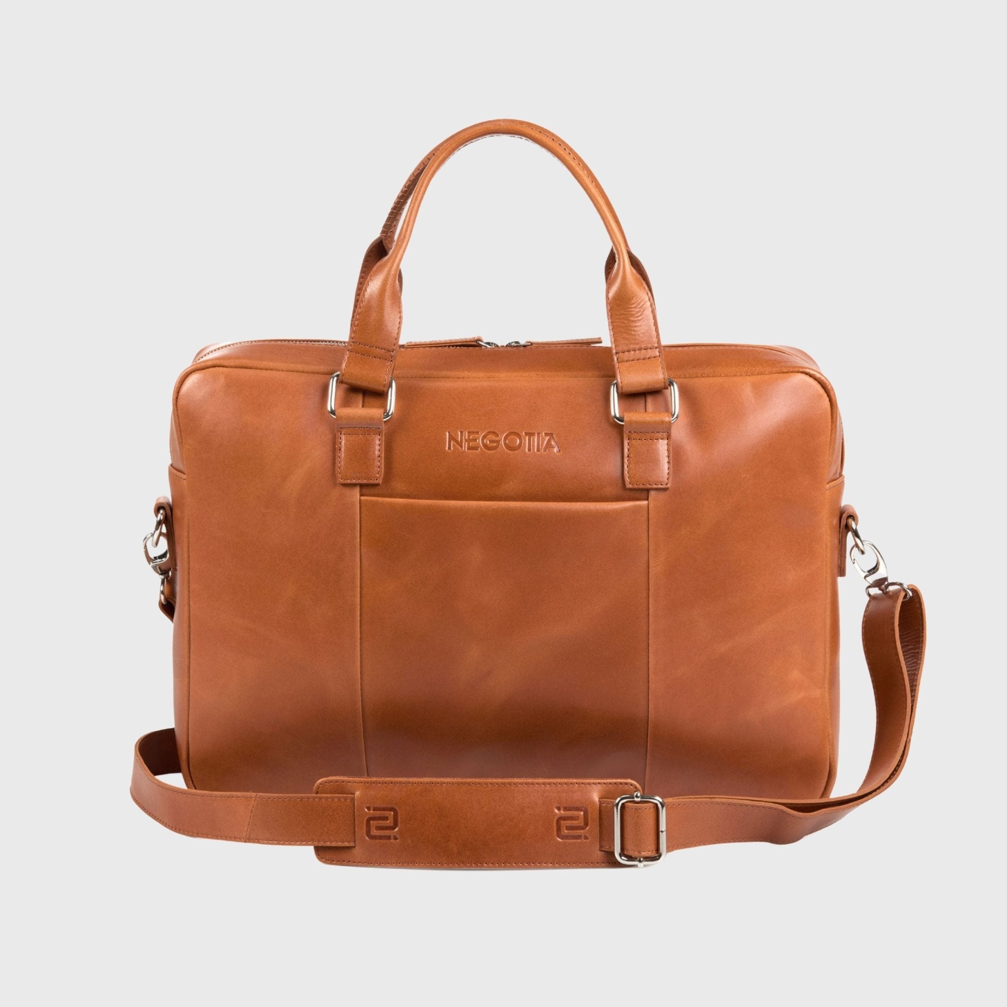 Alpha Apex Laptoptas 15,6" Bruin - NEGOTIA Leather