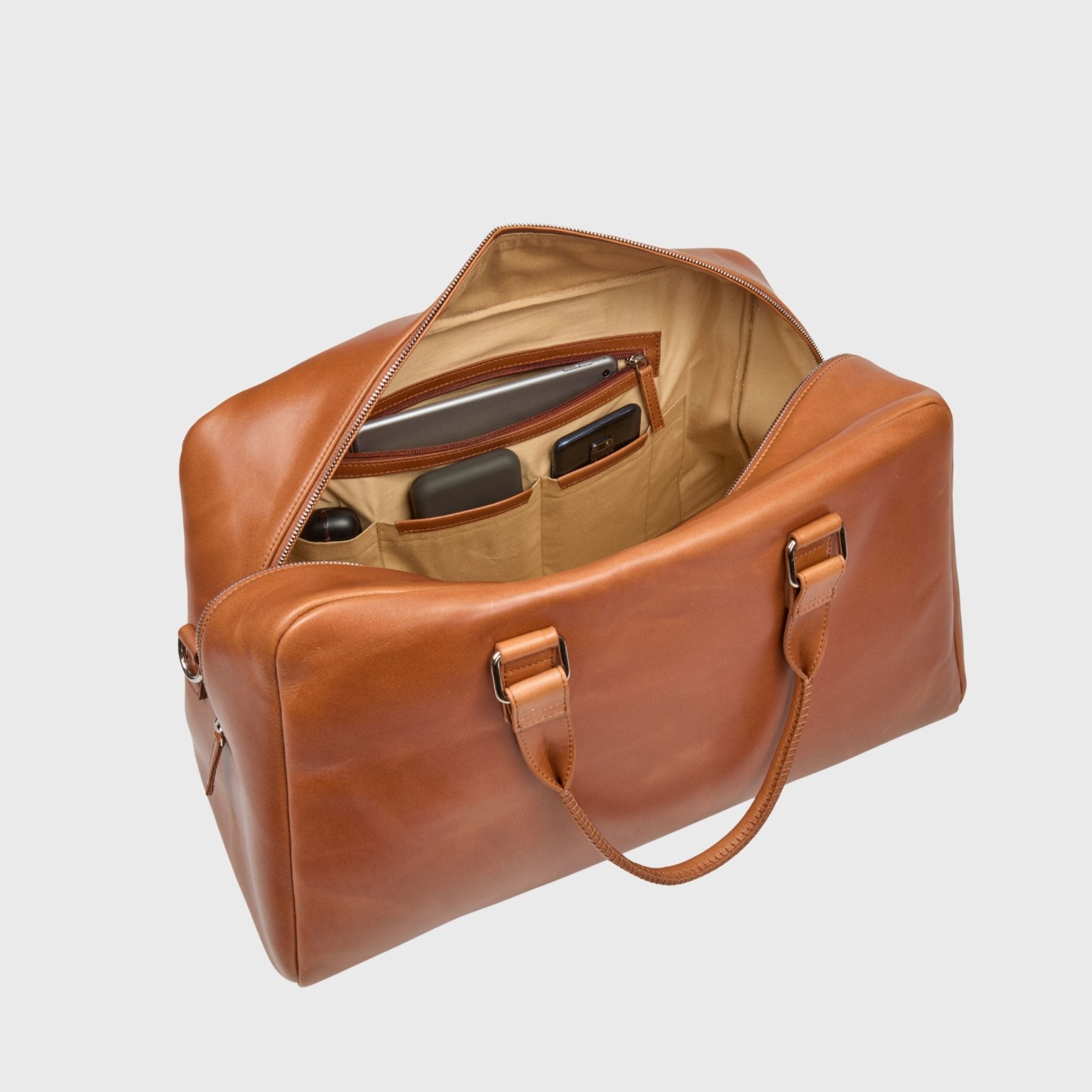 Alpha Apex | Weekendtas Bruin - NEGOTIA Leather