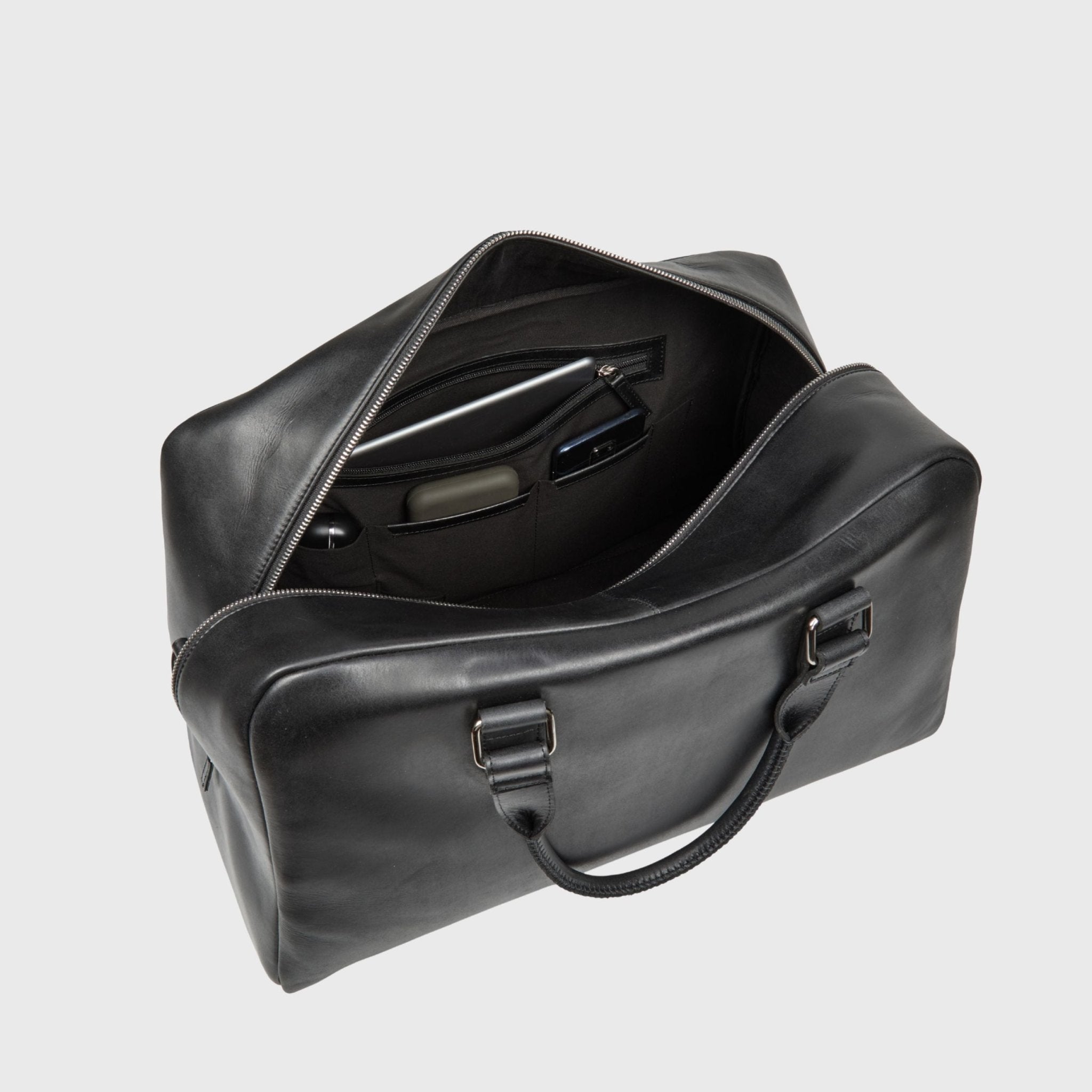 Alpha Apex | Weekendtas Zwart - NEGOTIA Leather