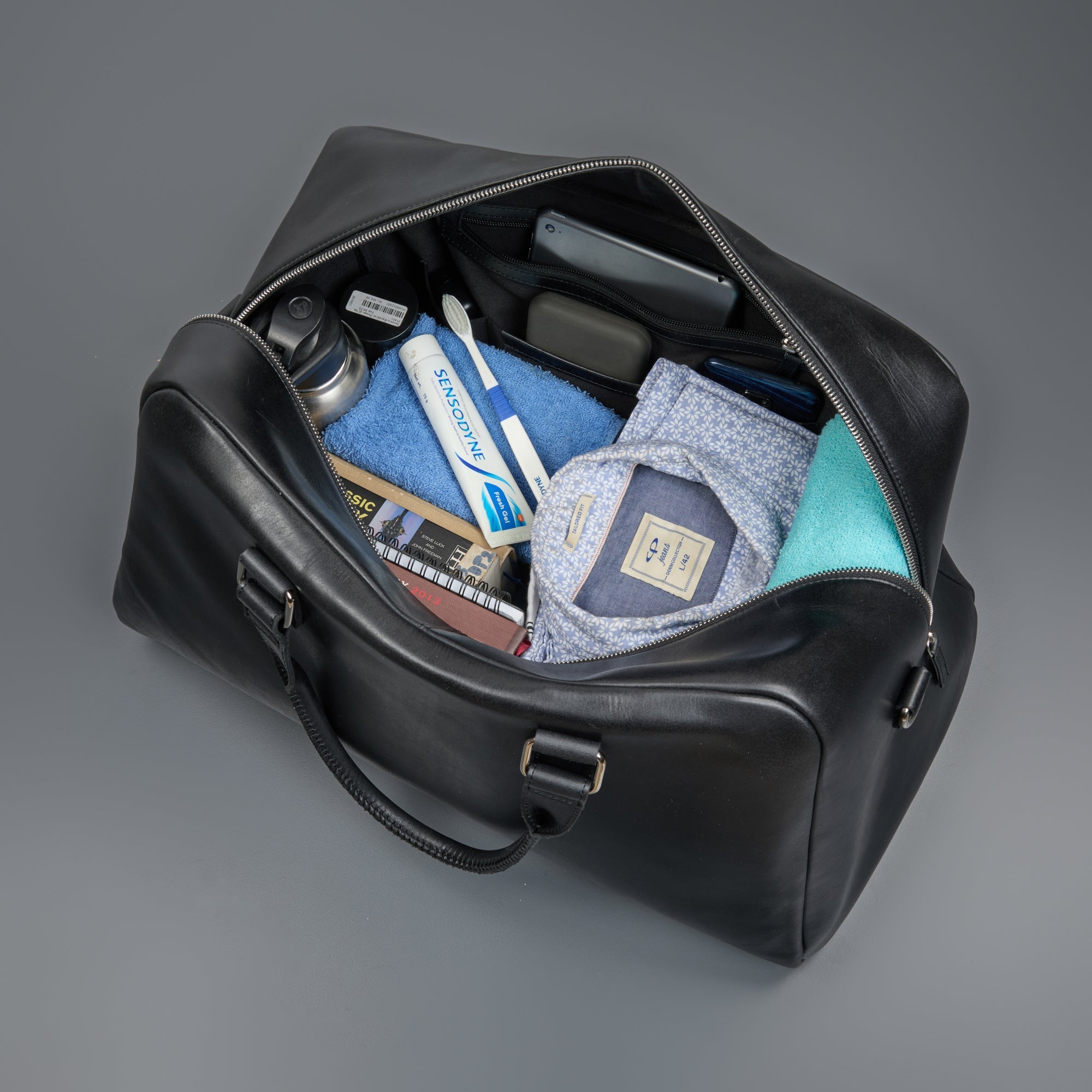 Alpha Apex | Weekendtas Zwart - NEGOTIA Leather