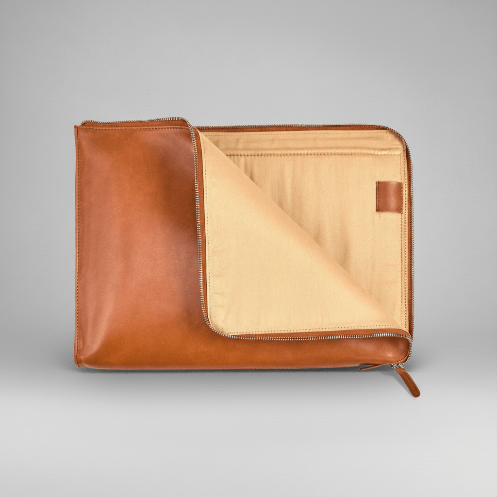 Alpha | Document & Laptop folio 15,6'' Bruin - NEGOTIA Leather