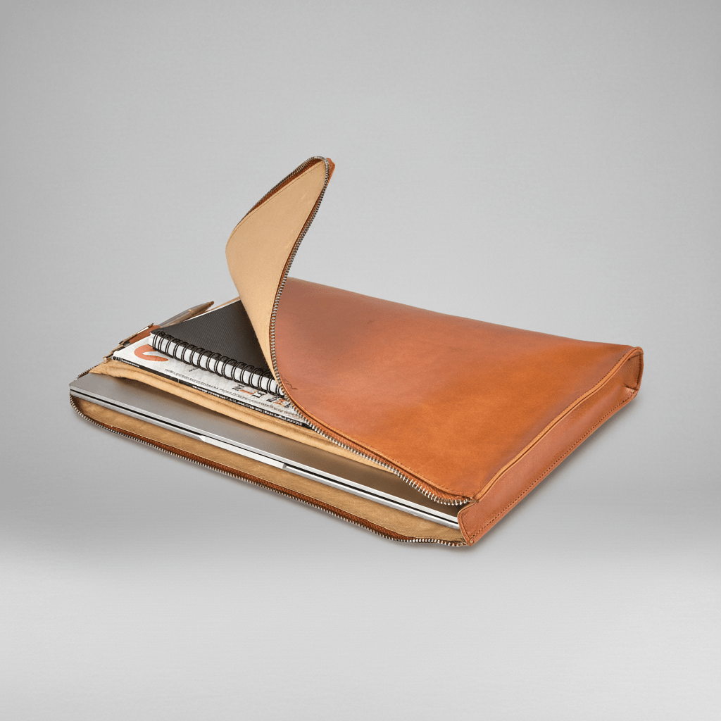 Alpha | Document & Laptop folio 15,6'' Bruin - NEGOTIA Leather