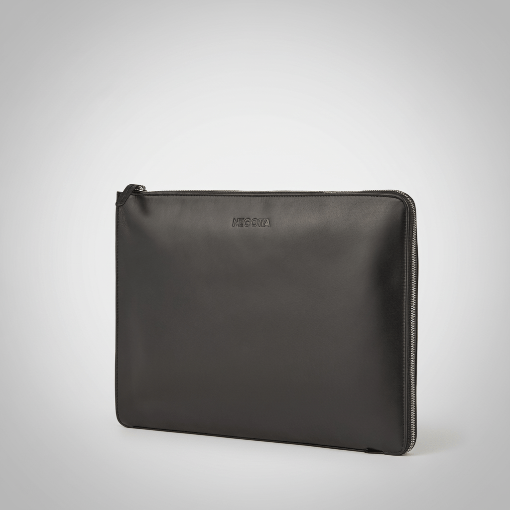 Alpha | Document & Laptop houder 15,6'' Zwart - NEGOTIA Leather