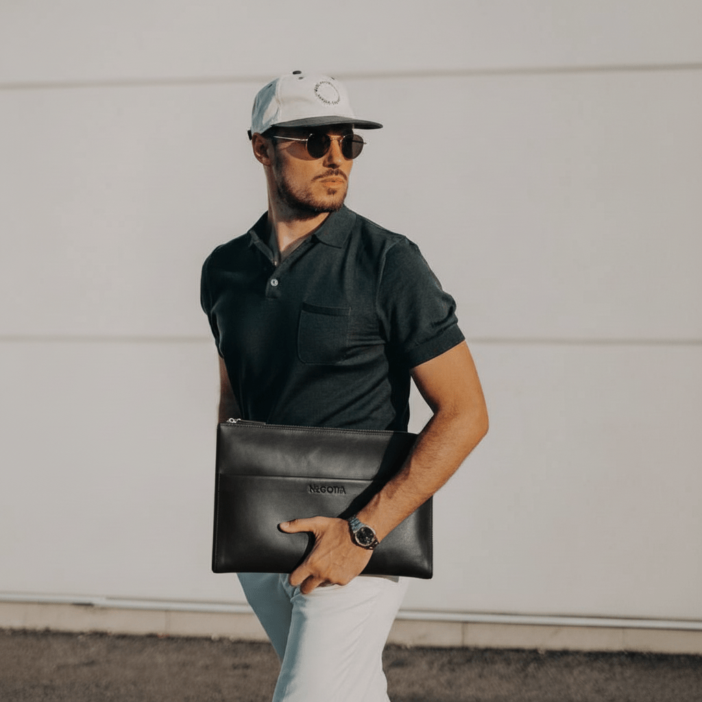 Alpha | Laptop Folio 14'' Zwart - NEGOTIA Leather