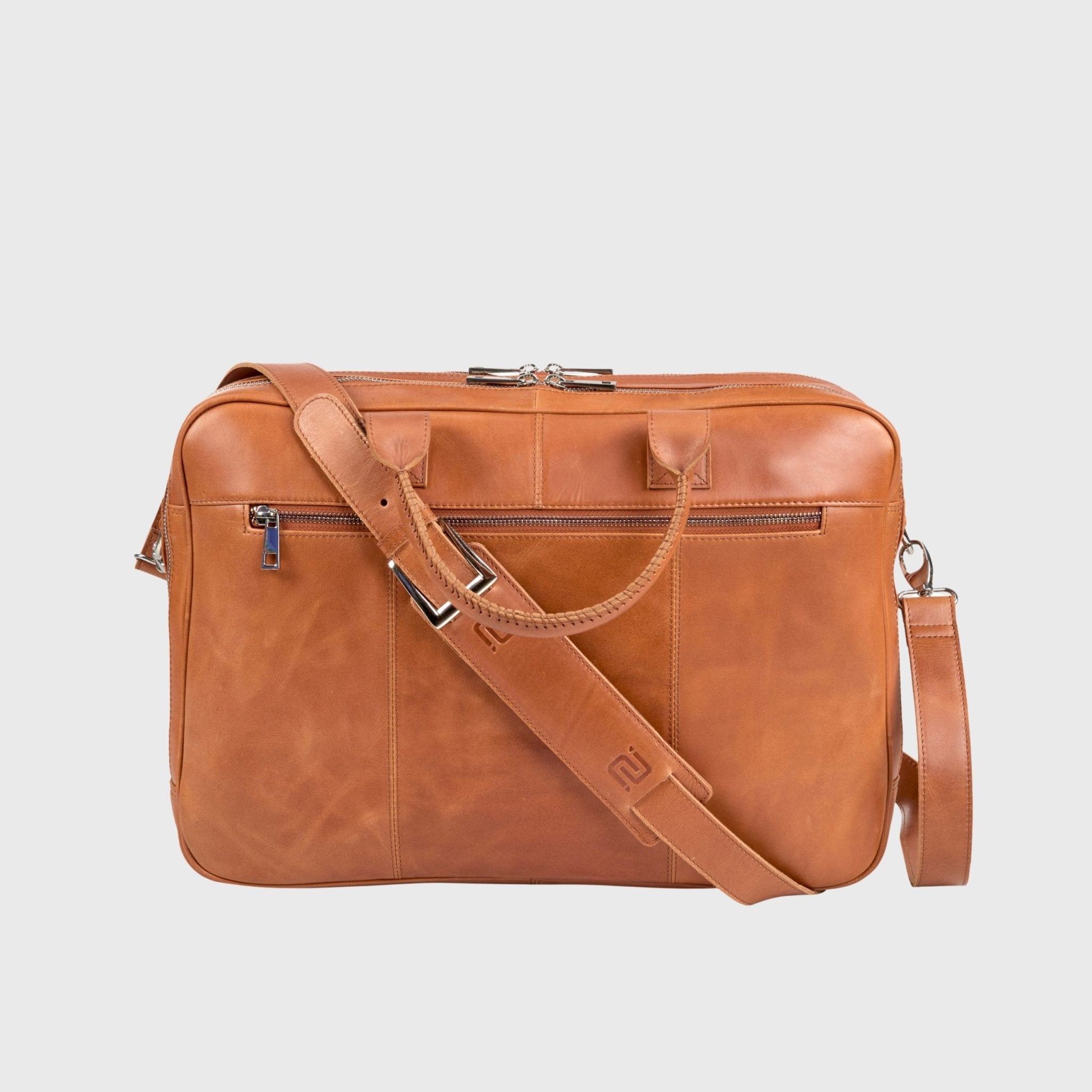 Alpha | Laptoptas 15,6" Bruin - NEGOTIA Leather