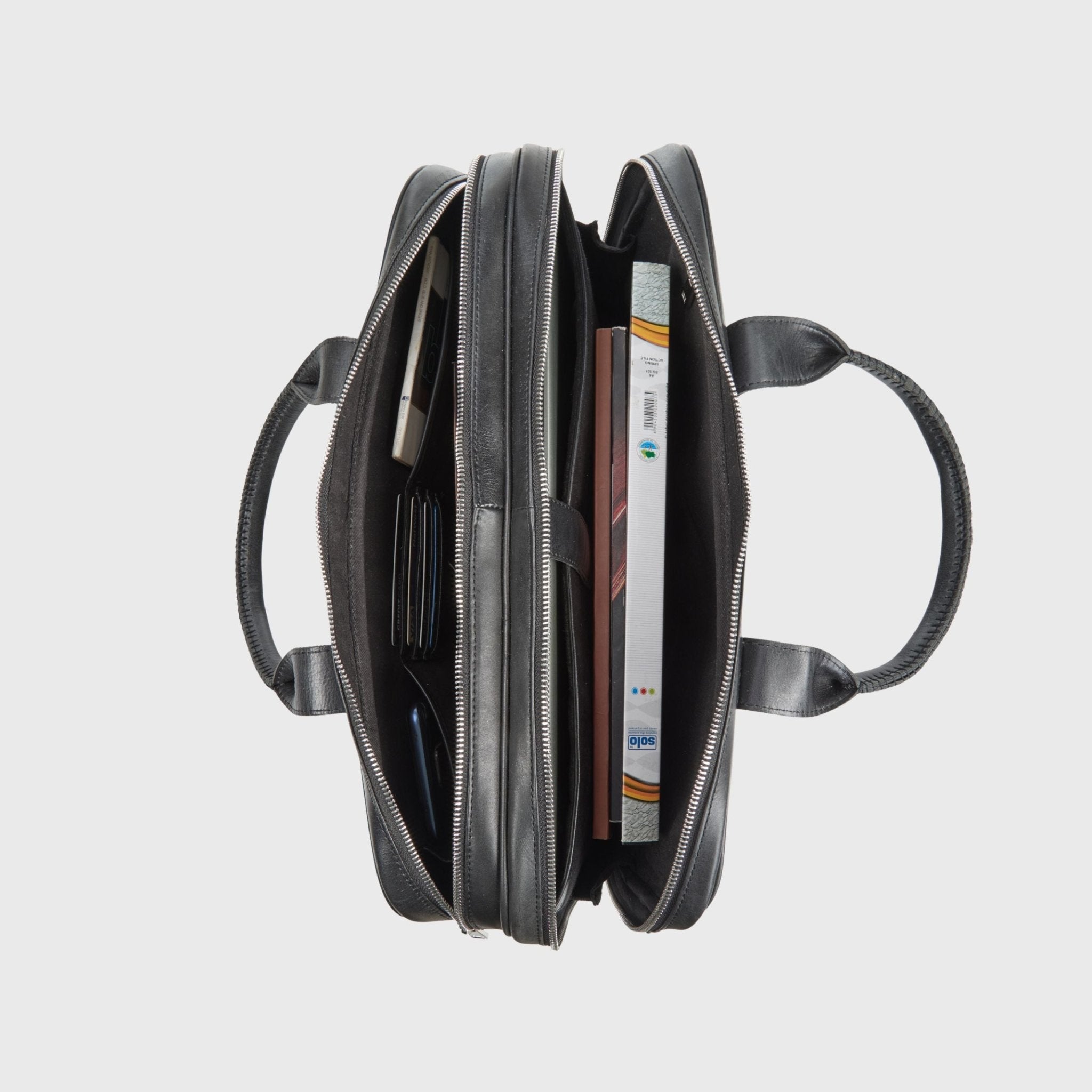 Alpha | Laptoptas 15,6" Zwart - NEGOTIA Leather