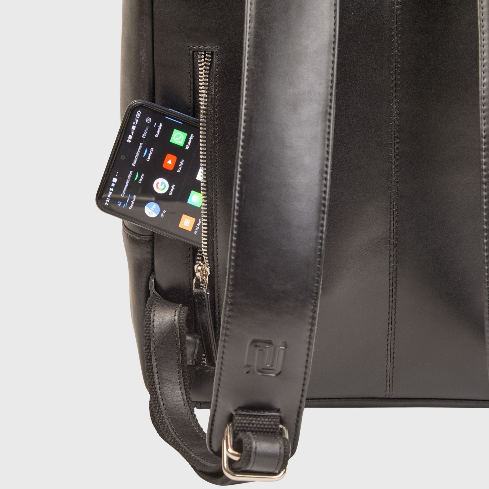 Alpha | Rugzak Zwart/groen - NEGOTIA Leather