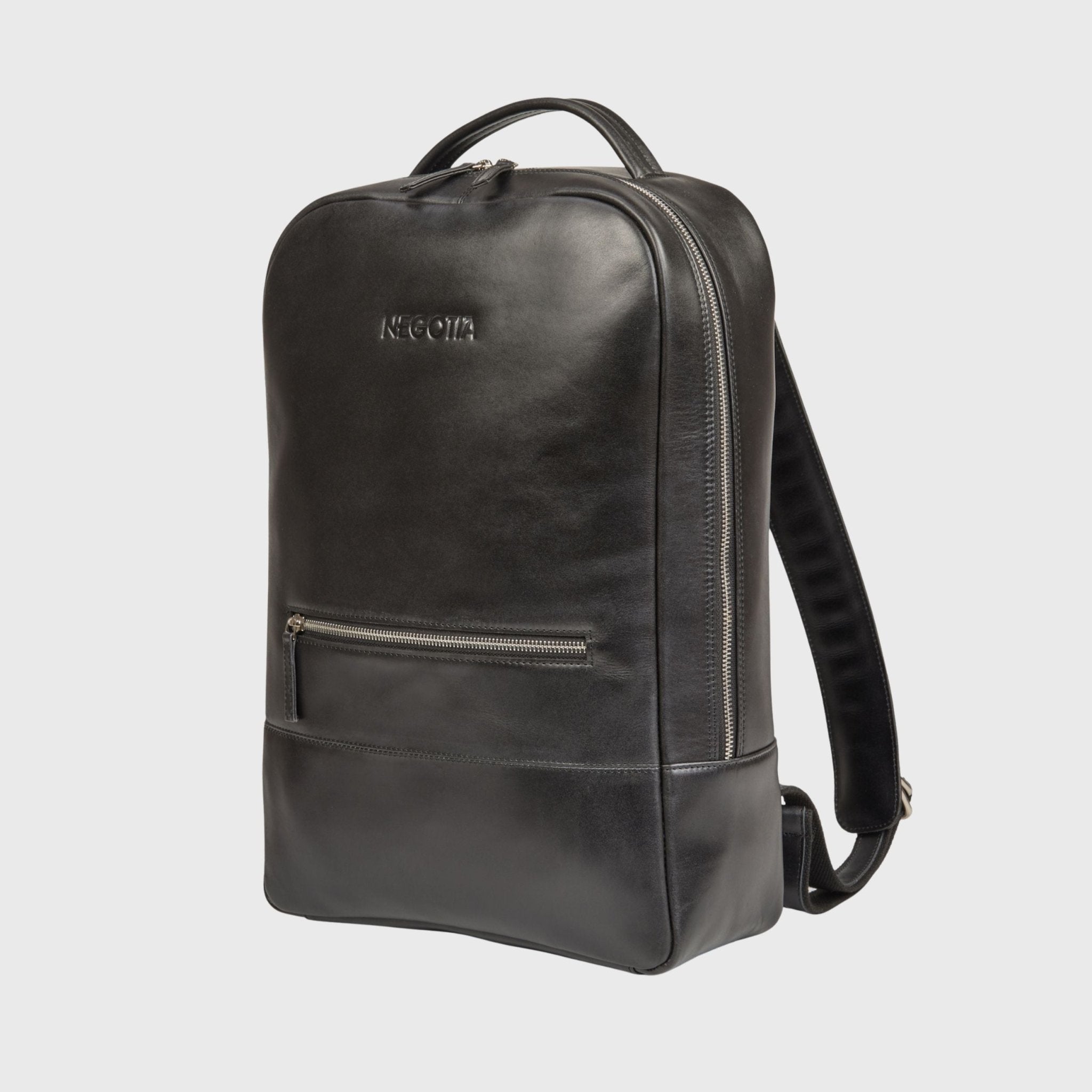 Alpha | Rugzak Zwart/groen - NEGOTIA Leather