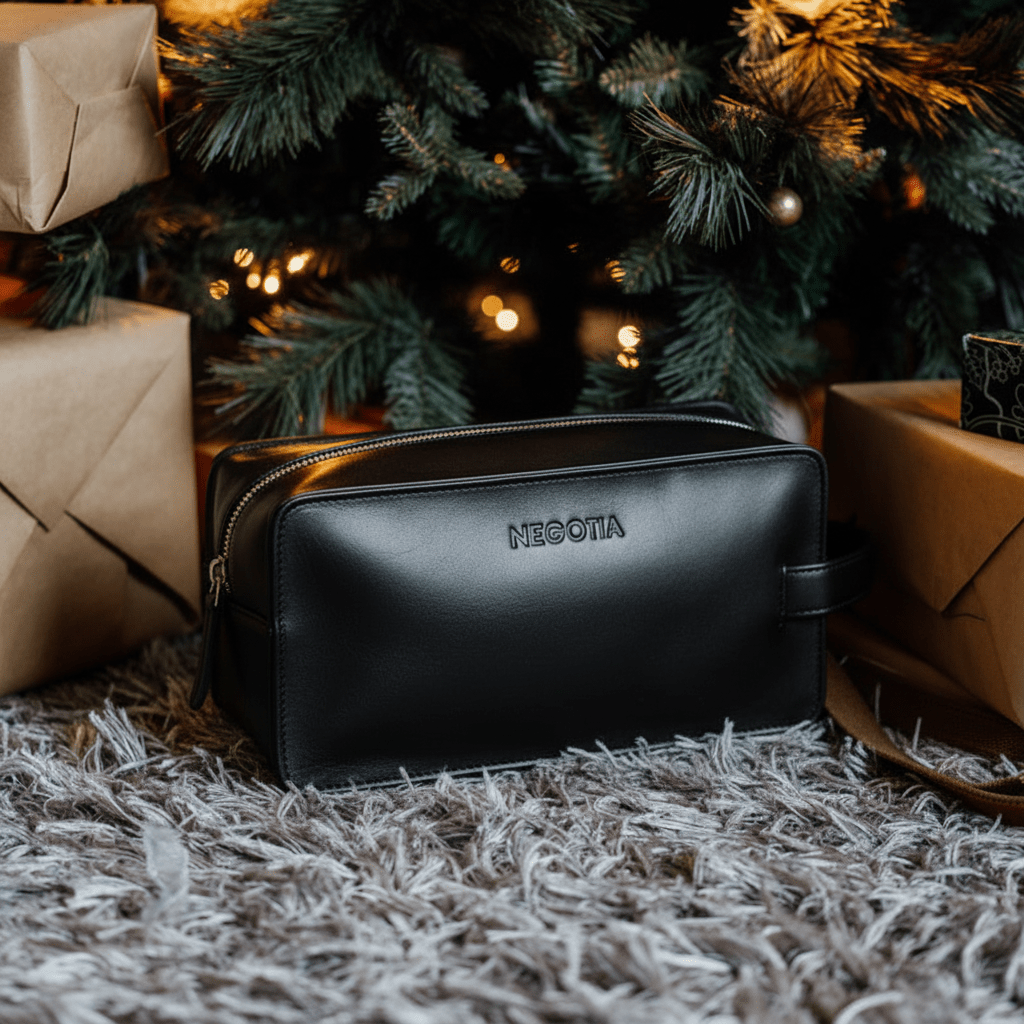 Alpha | Toilettas Zwart - NEGOTIA Leather