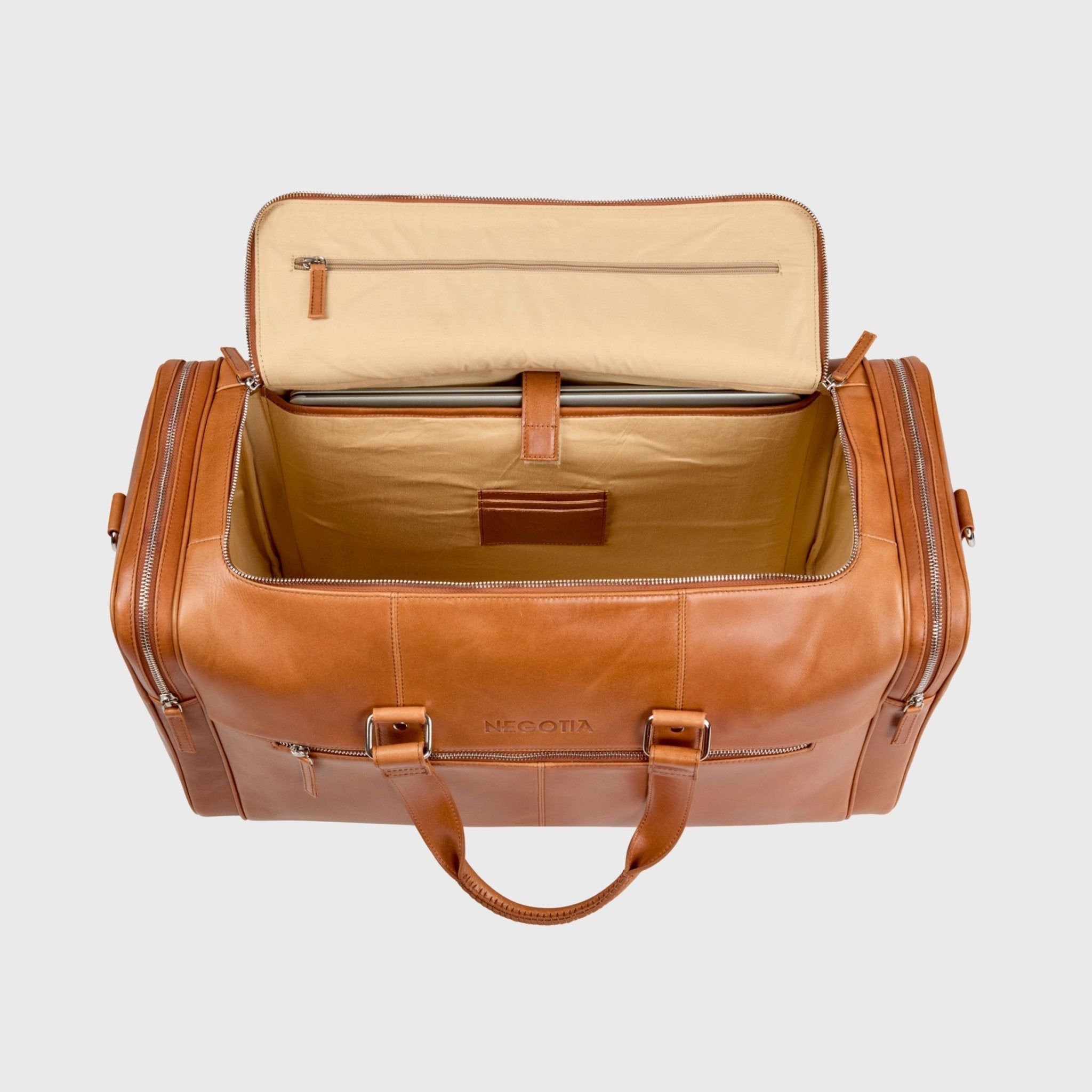 Alpha | Weekendtas Bruin - NEGOTIA Leather