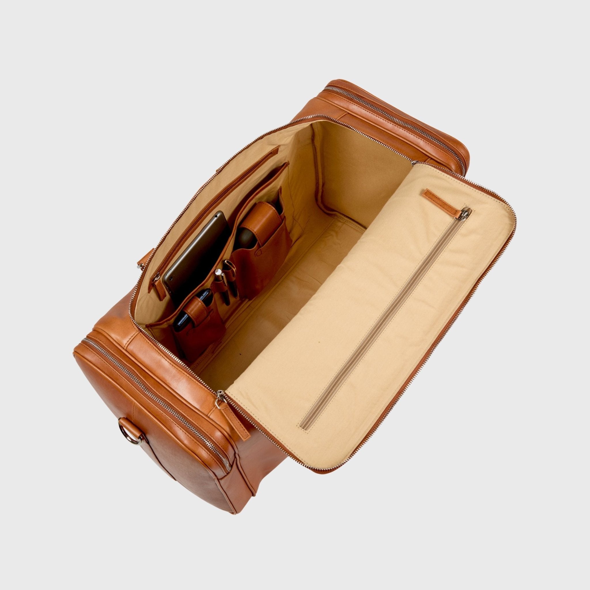 Alpha | Weekendtas Bruin - NEGOTIA Leather