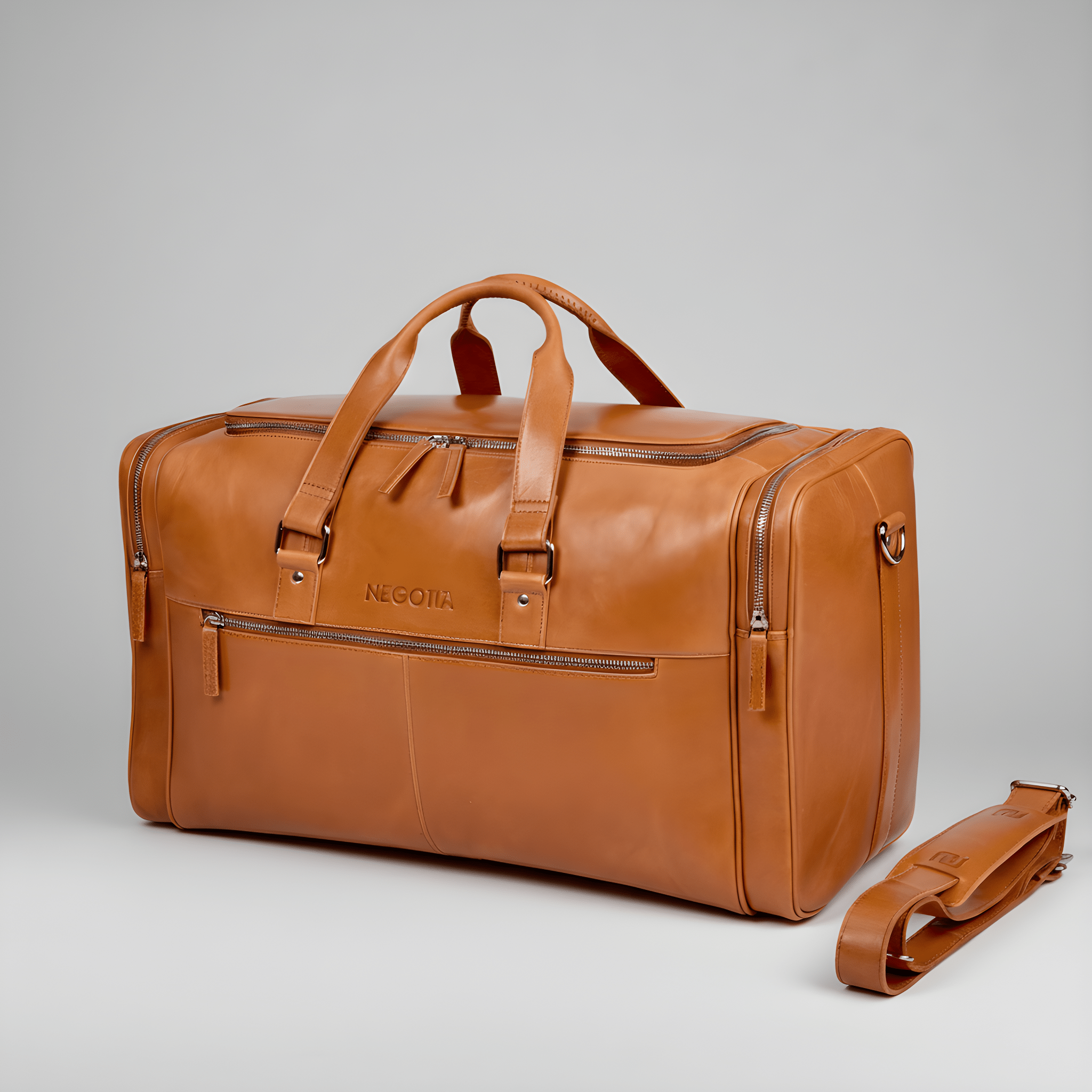 Alpha | Weekendtas Bruin - NEGOTIA Leather