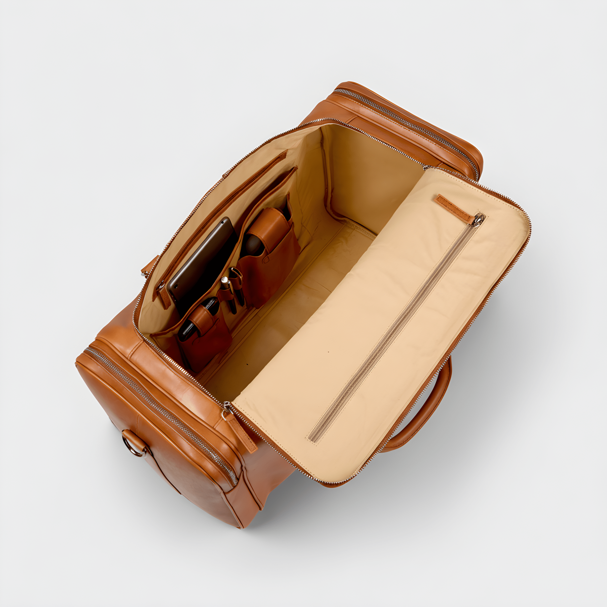 Alpha | Weekendtas Bruin - NEGOTIA Leather