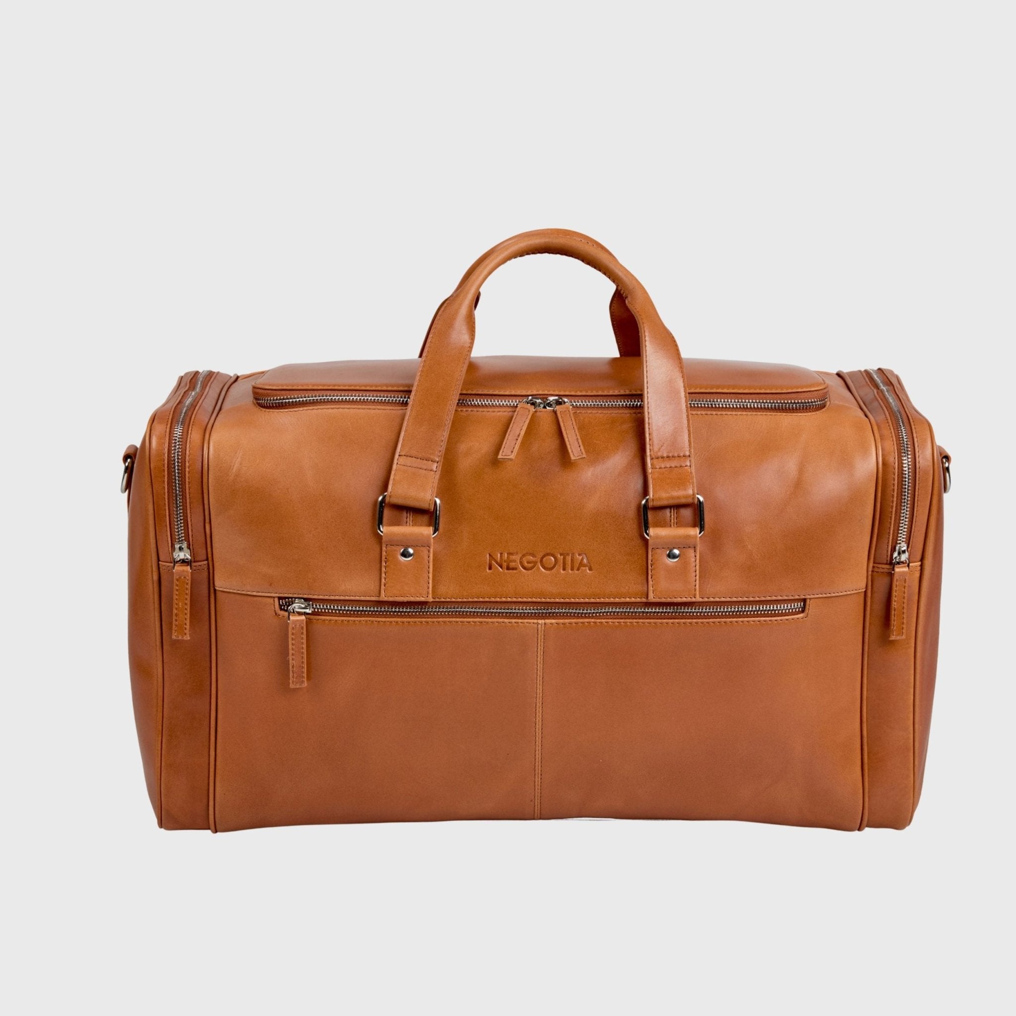 Alpha | Weekendtas Bruin - NEGOTIA Leather