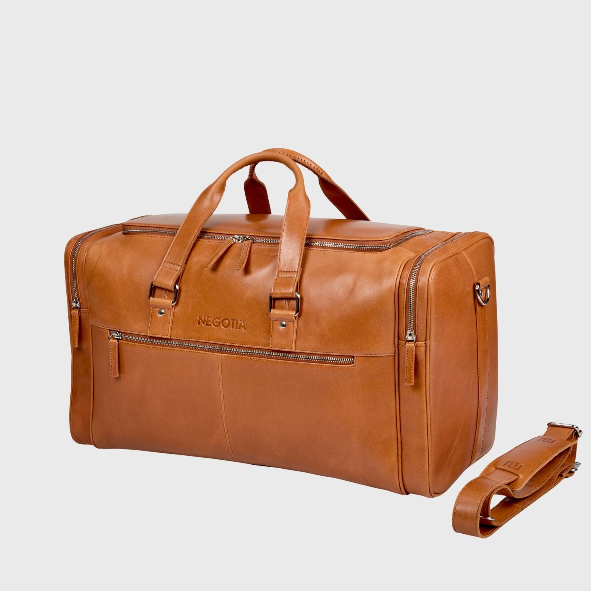 Alpha | Weekendtas Bruin - NEGOTIA Leather