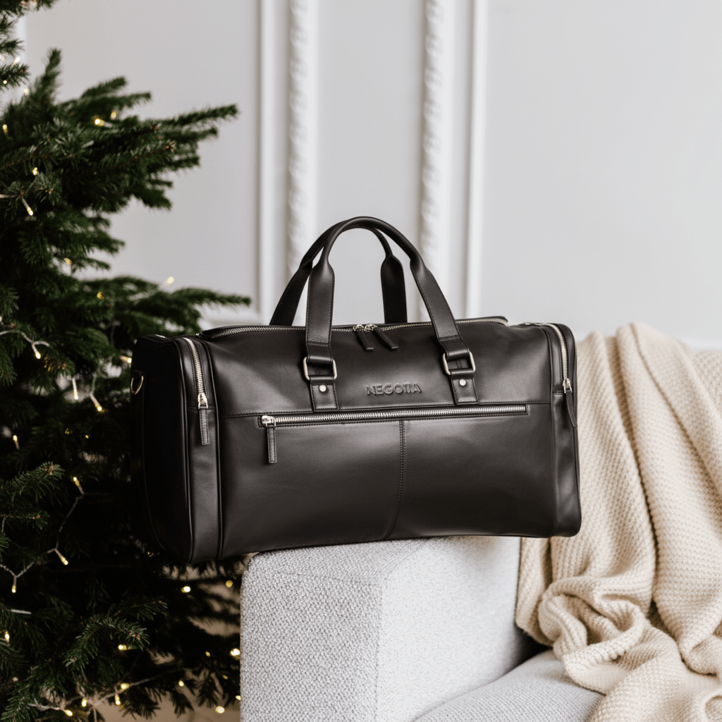 Alpha | Weekendtas Zwart - NEGOTIA Leather