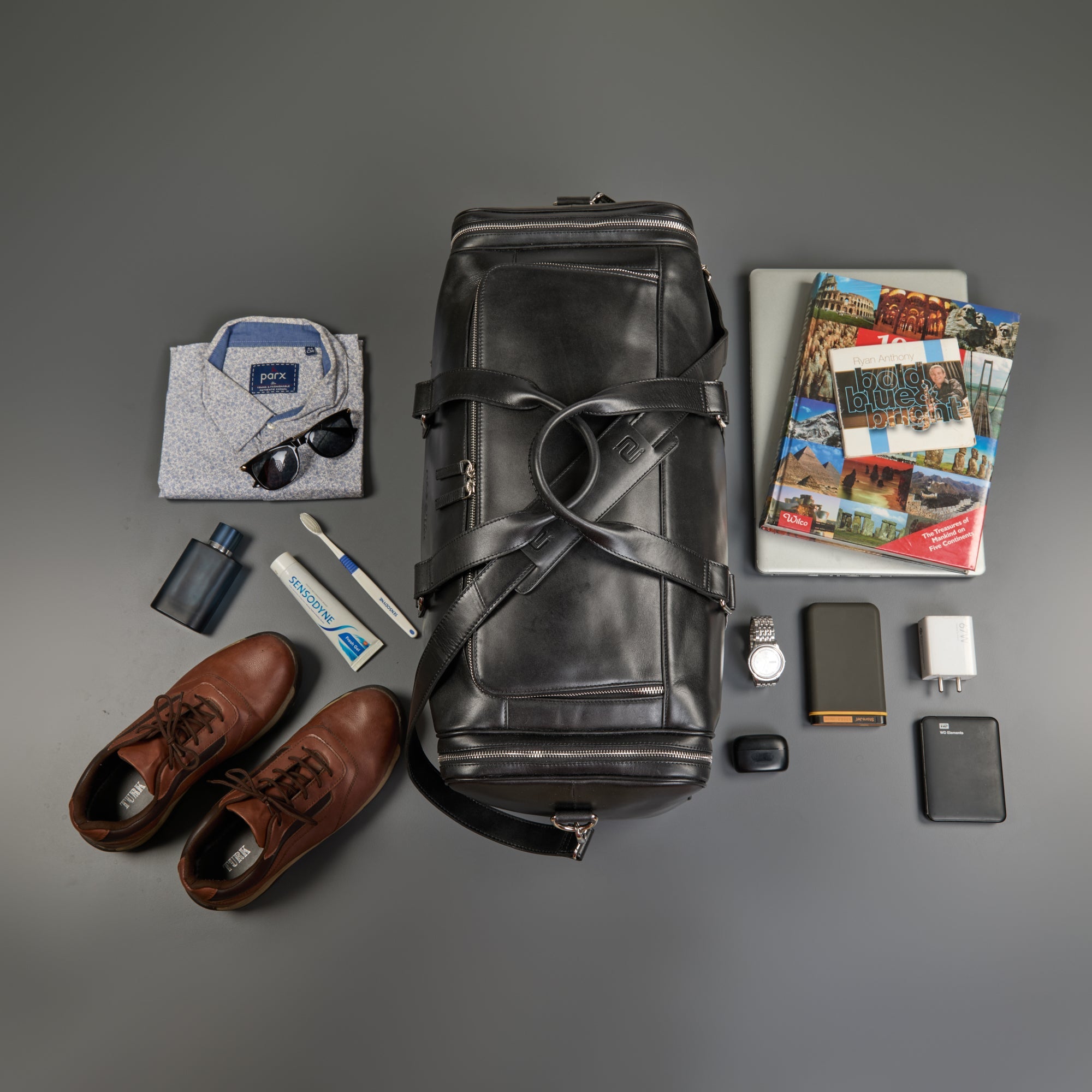 Alpha Weekendtas Zwart - NEGOTIA Leather