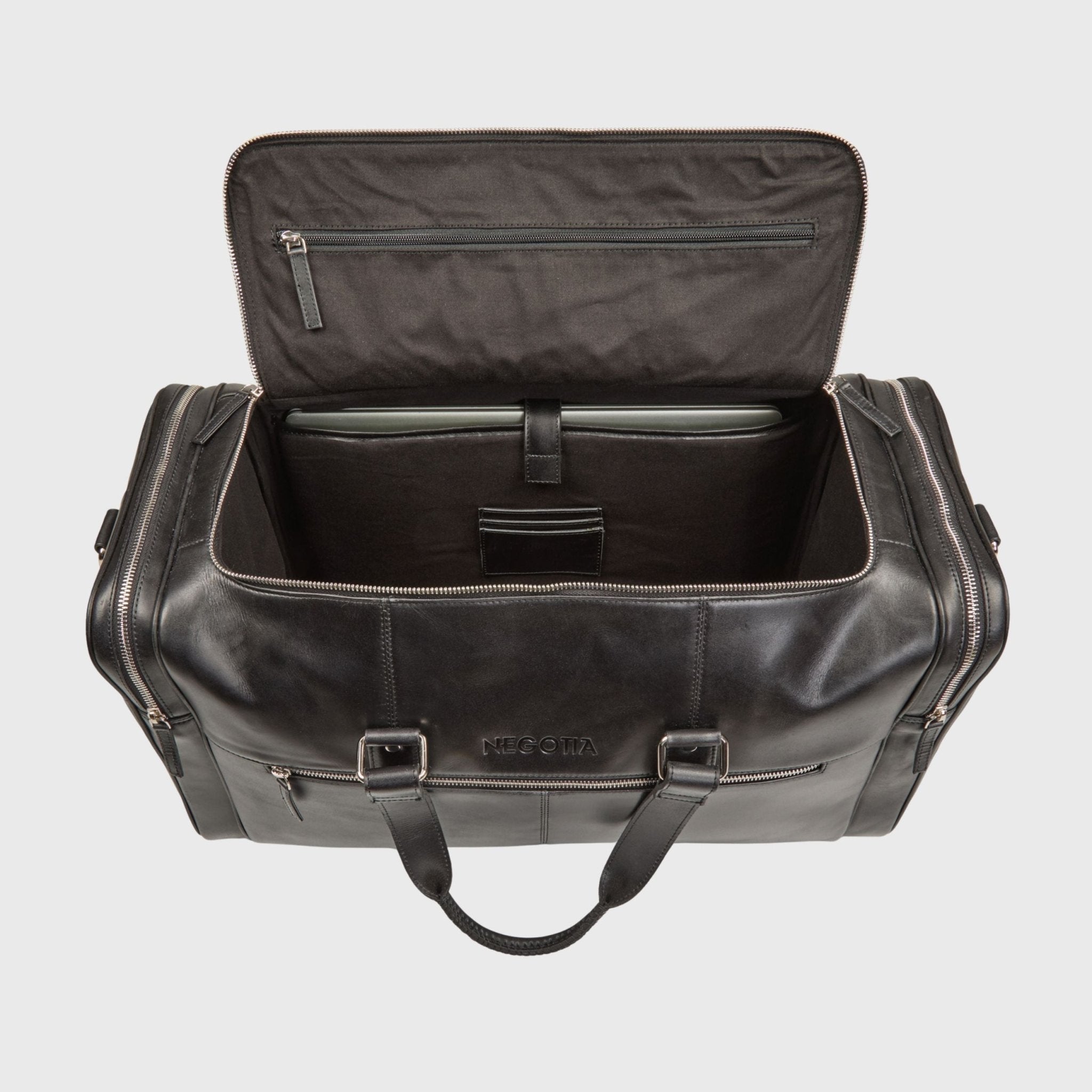 Alpha | Weekendtas Zwart - NEGOTIA Leather