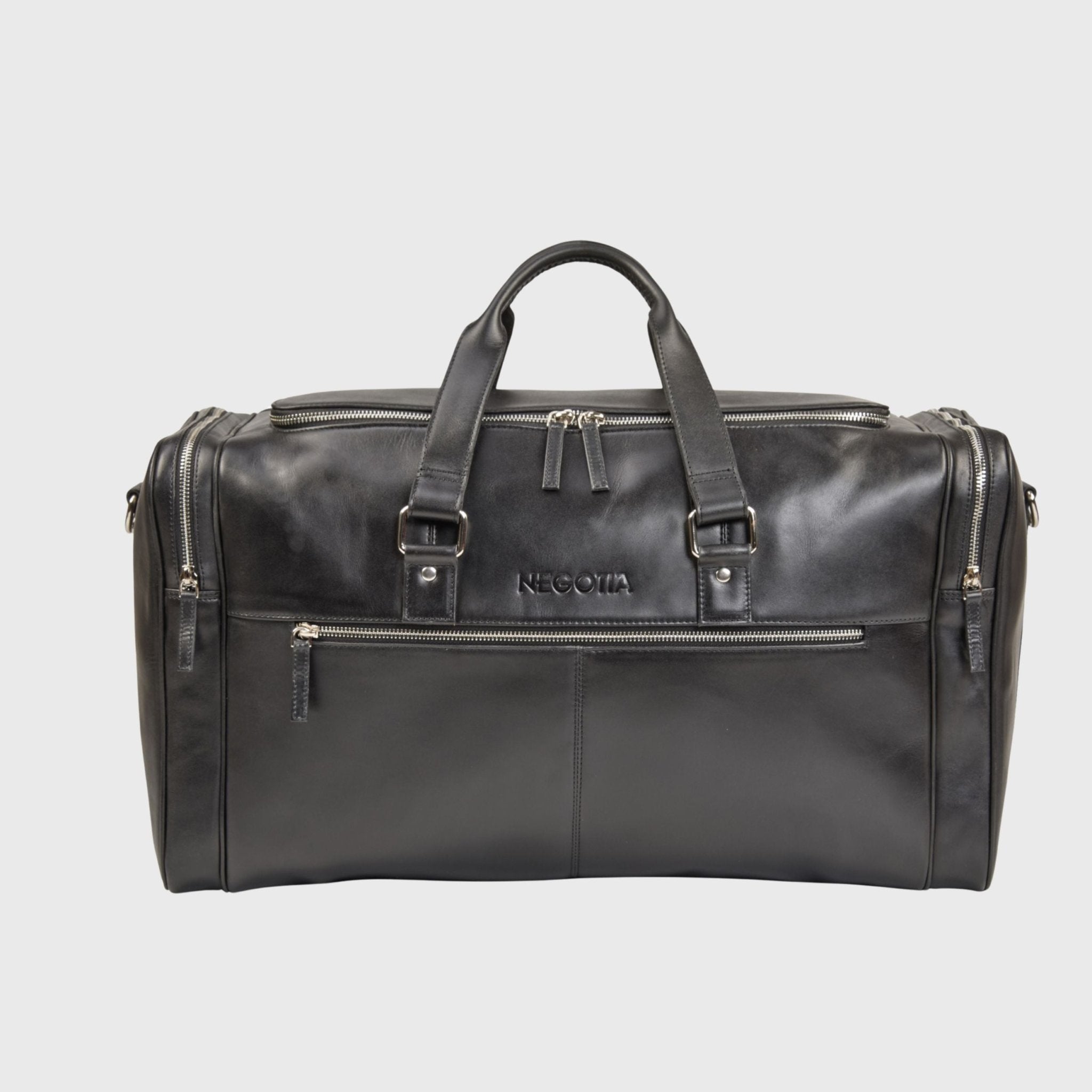 Alpha | Weekendtas Zwart - NEGOTIA Leather