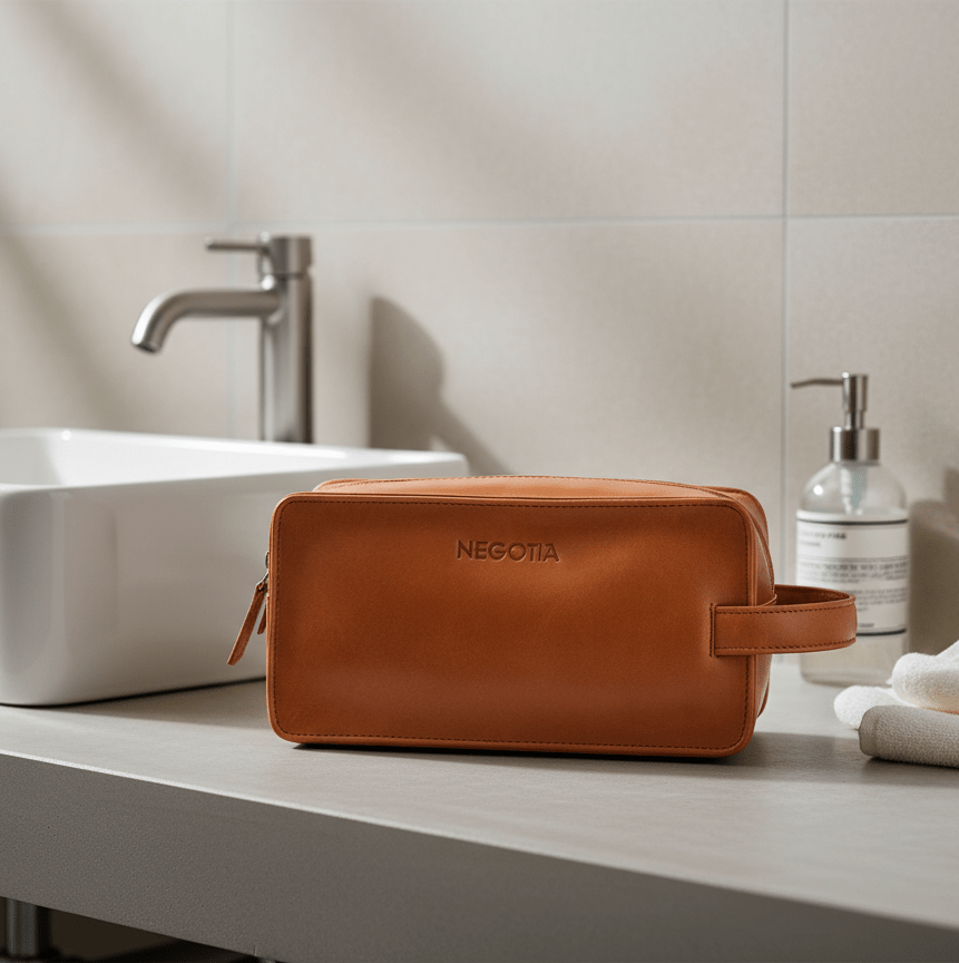 Caldre Toilettas Cognac - NEGOTIA Leather