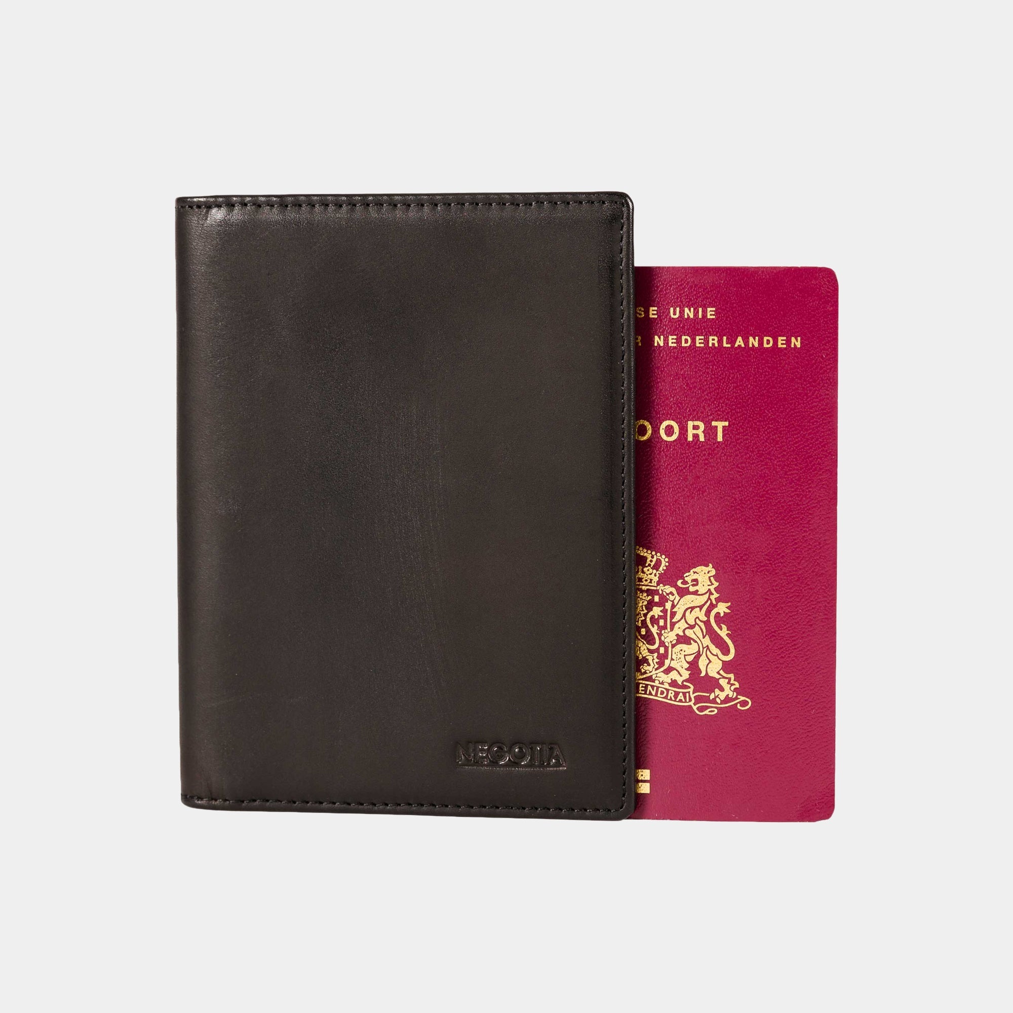 Elite | Paspoorthouder Zwart - NEGOTIA Leather