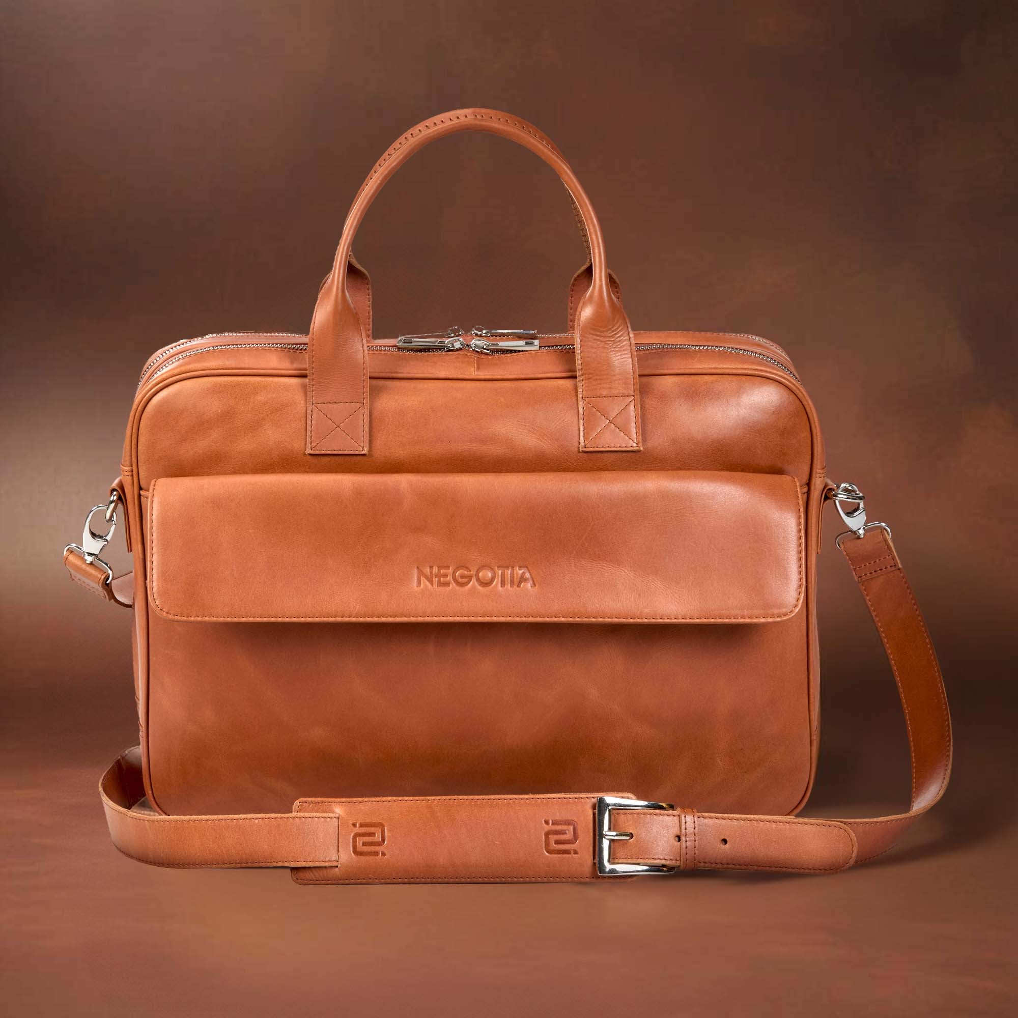 Alpha | Laptop bag 15,6" brown