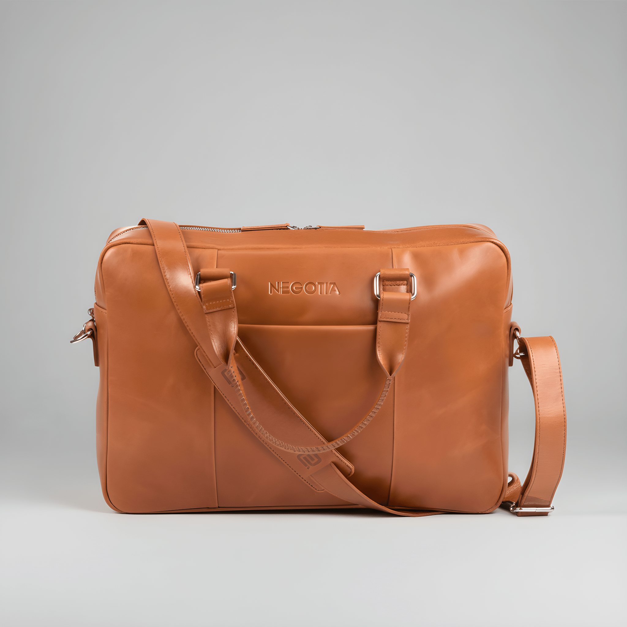 Alpha Apex | Laptoptas 15,6" Bruin - NEGOTIA Leather