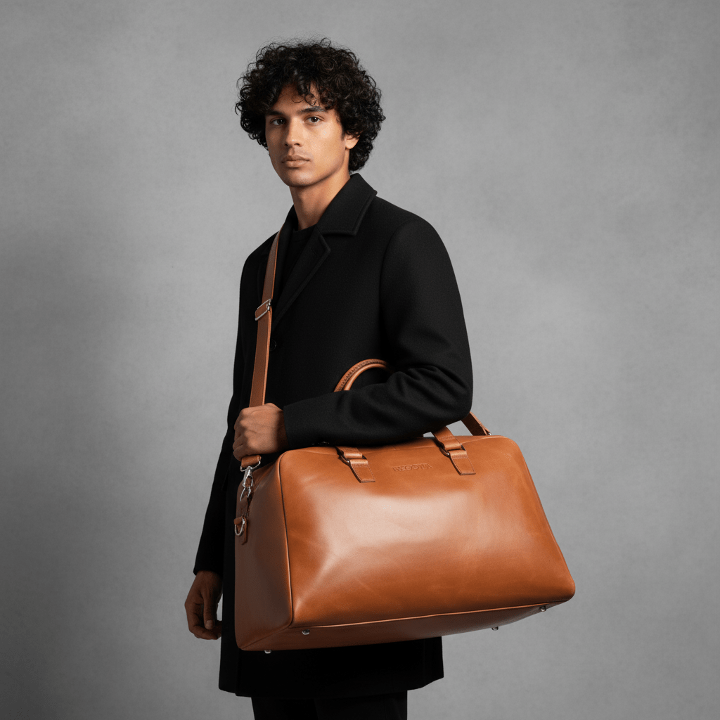 Alpha Apex | Weekendtas Bruin - NEGOTIA Leather