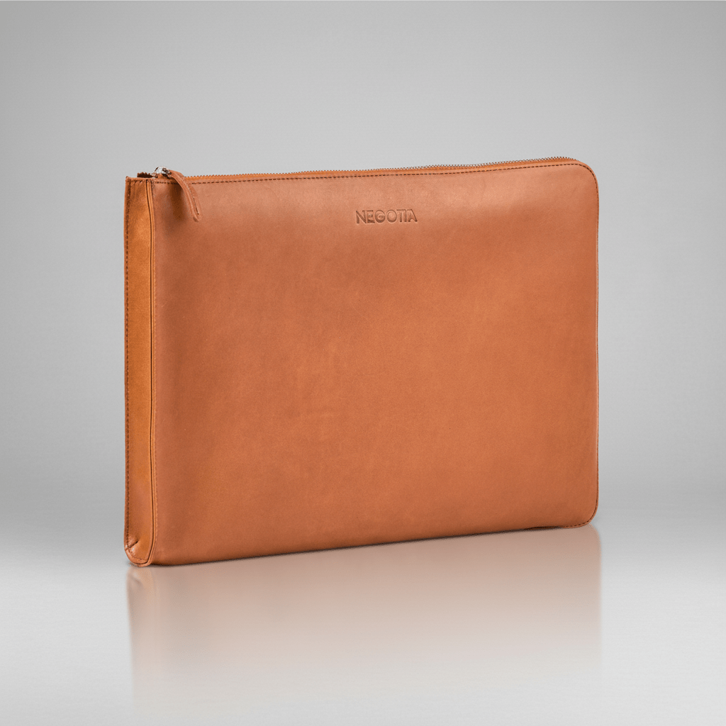 Alpha | Document & Laptop folio 15,6'' Bruin - NEGOTIA Leather