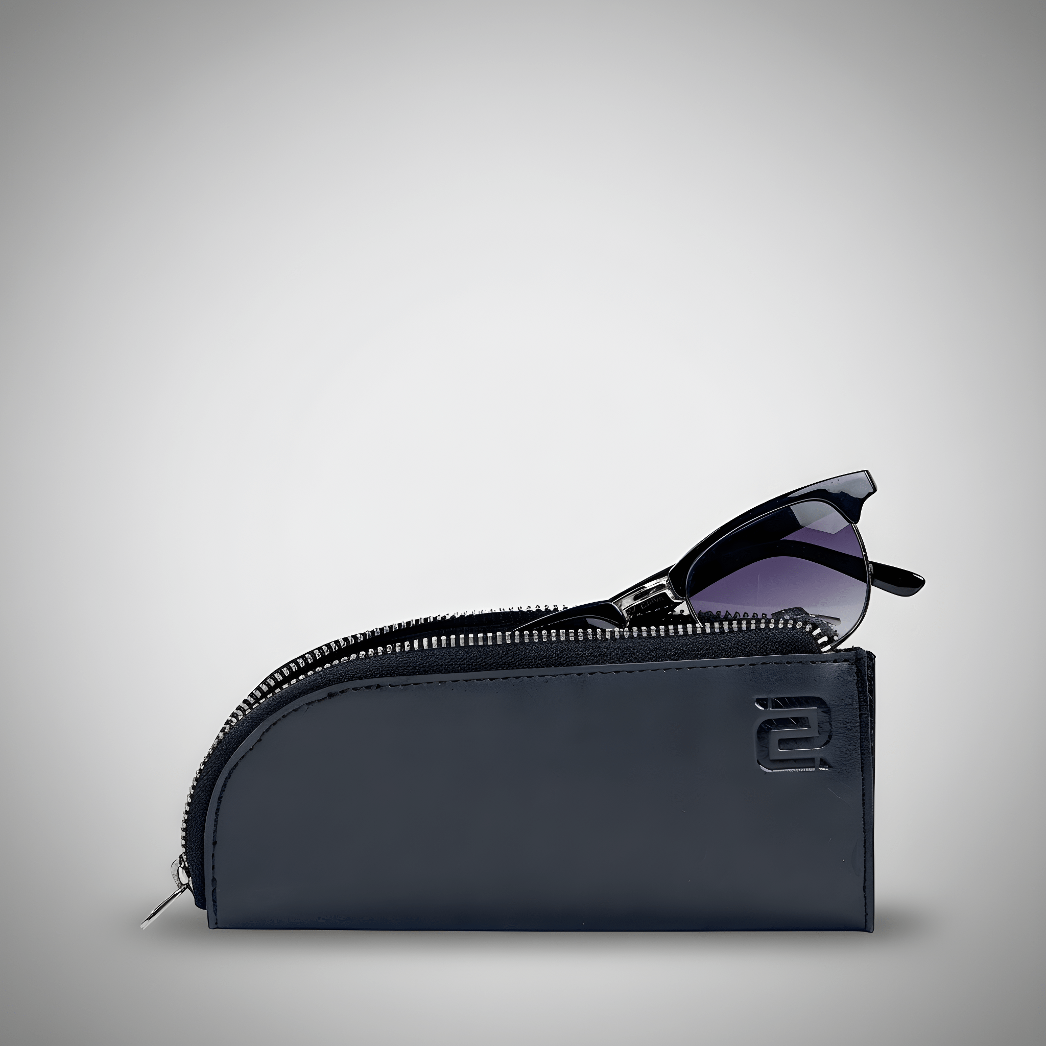 Alpha | Dubbele Brillenhoes Zwart - NEGOTIA Leather