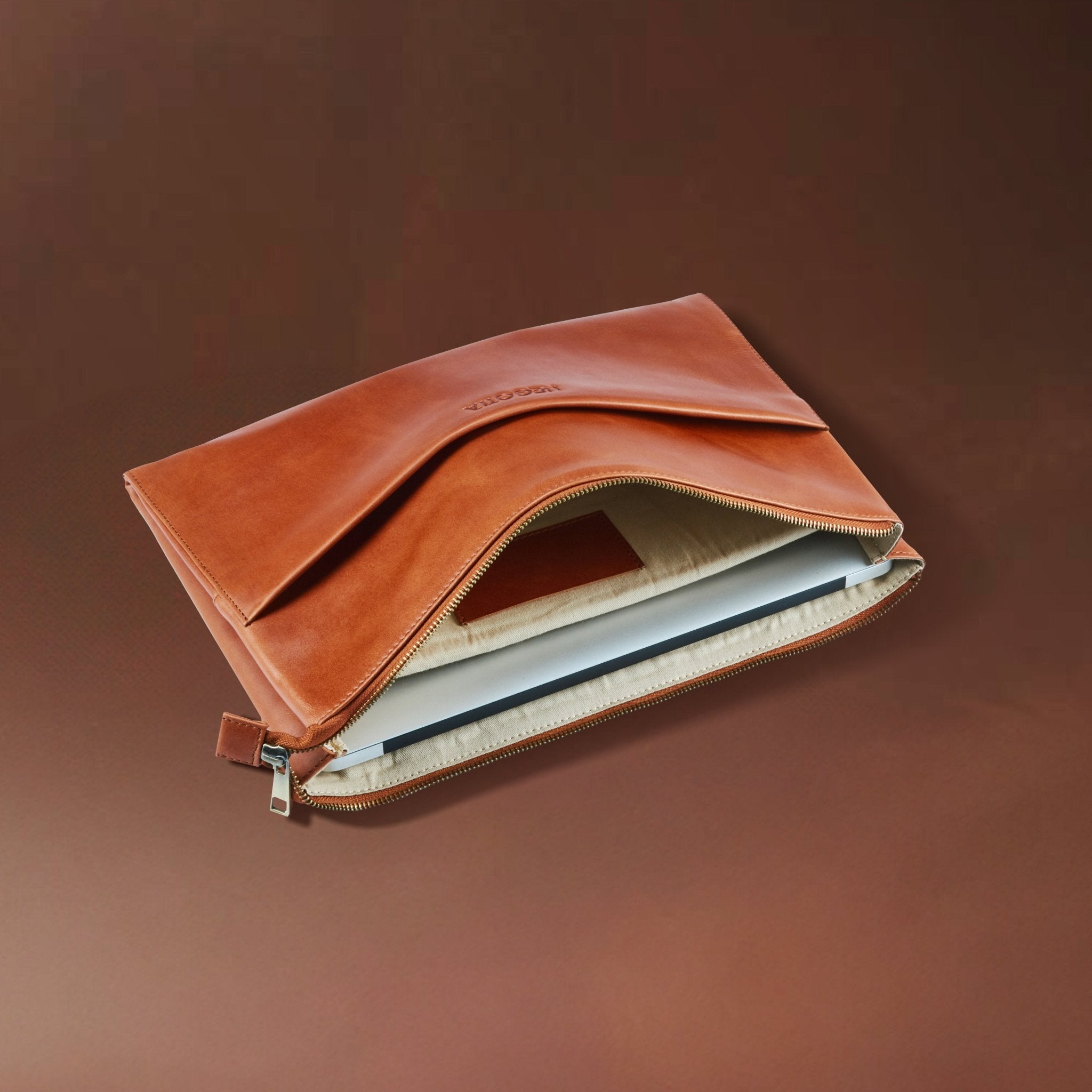 Alpha | Laptop Folio 14'' Bruin - NEGOTIA Leather