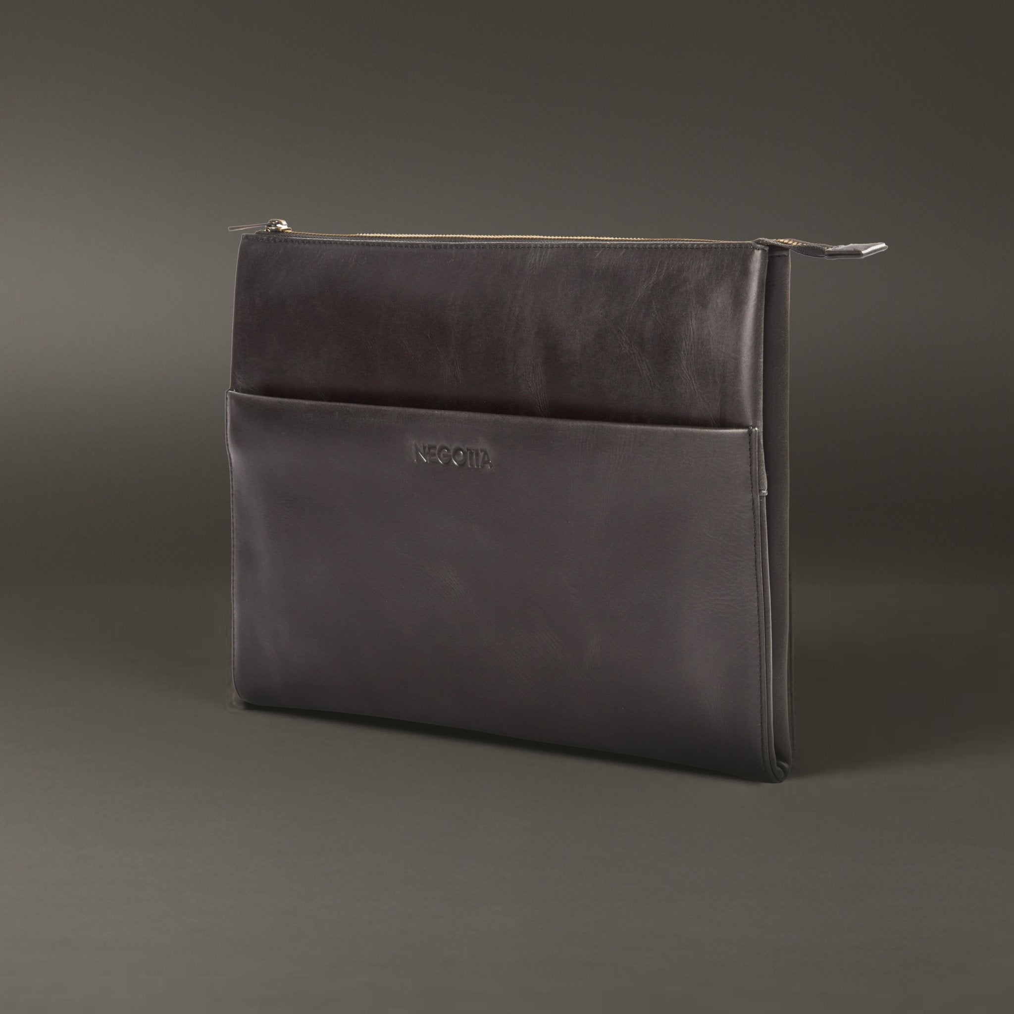 Alpha | Laptop Folio 14'' Zwart - NEGOTIA Leather