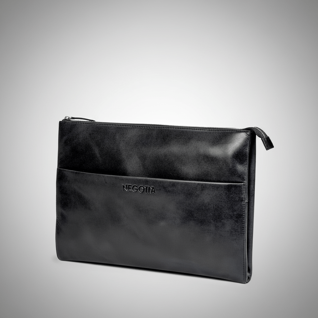 Alpha | Laptop Folio 15,6'' Zwart - NEGOTIA Leather