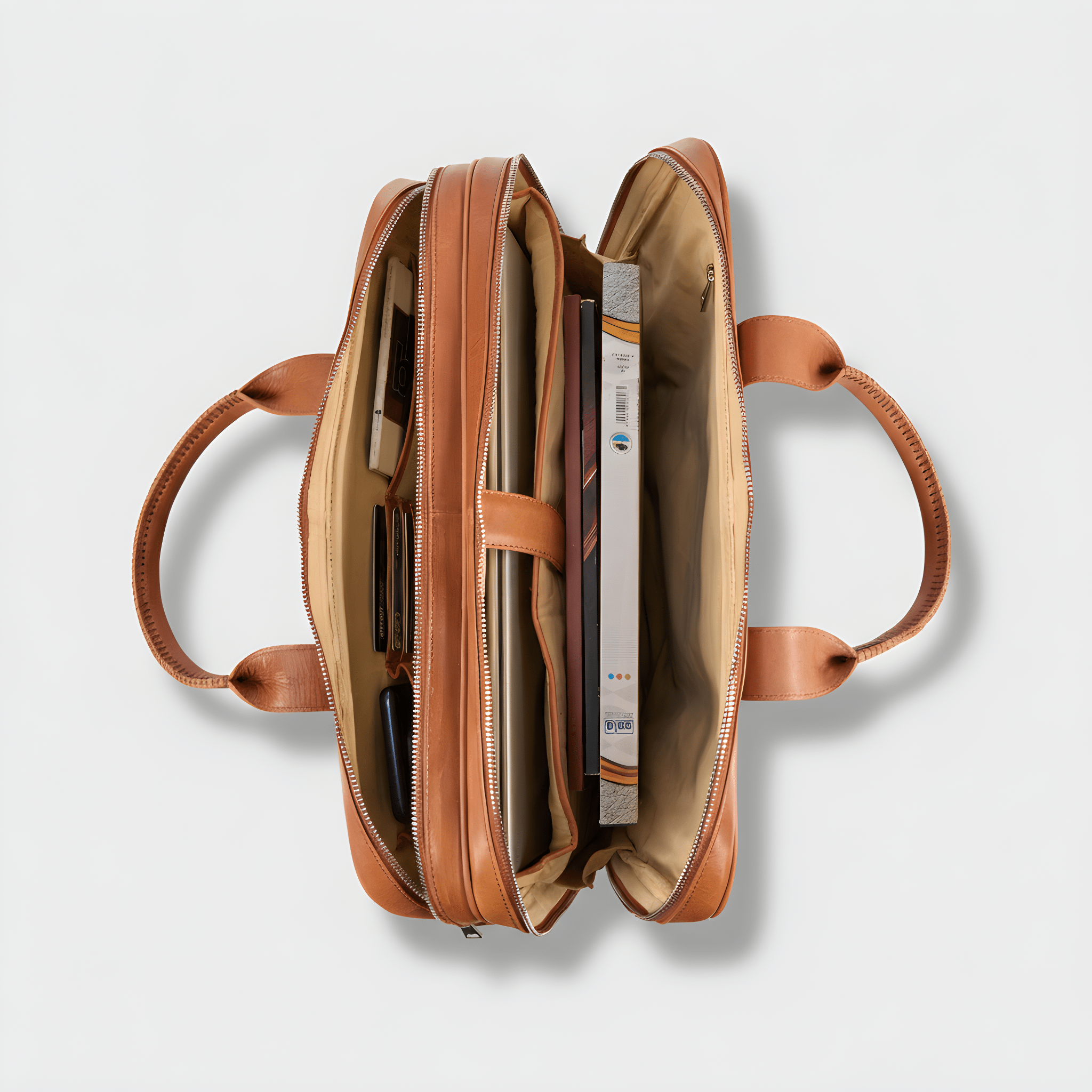 Alpha | Laptoptas 15,6" Bruin - NEGOTIA Leather