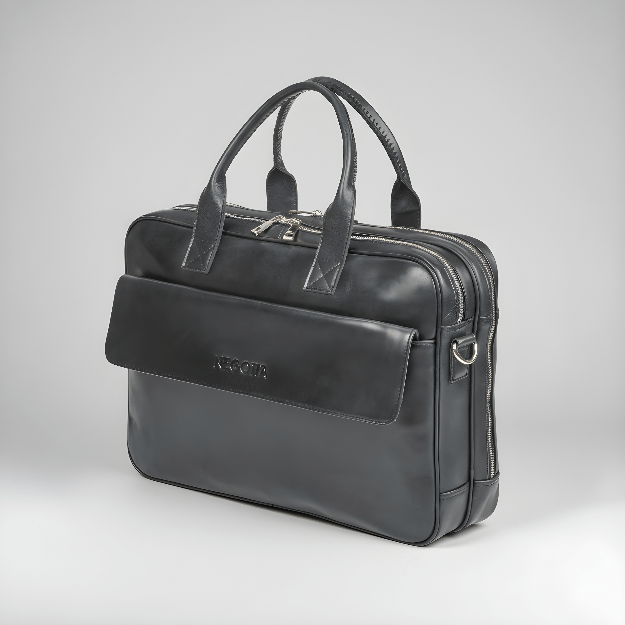 Alpha | Laptoptas 15,6" Zwart - NEGOTIA Leather