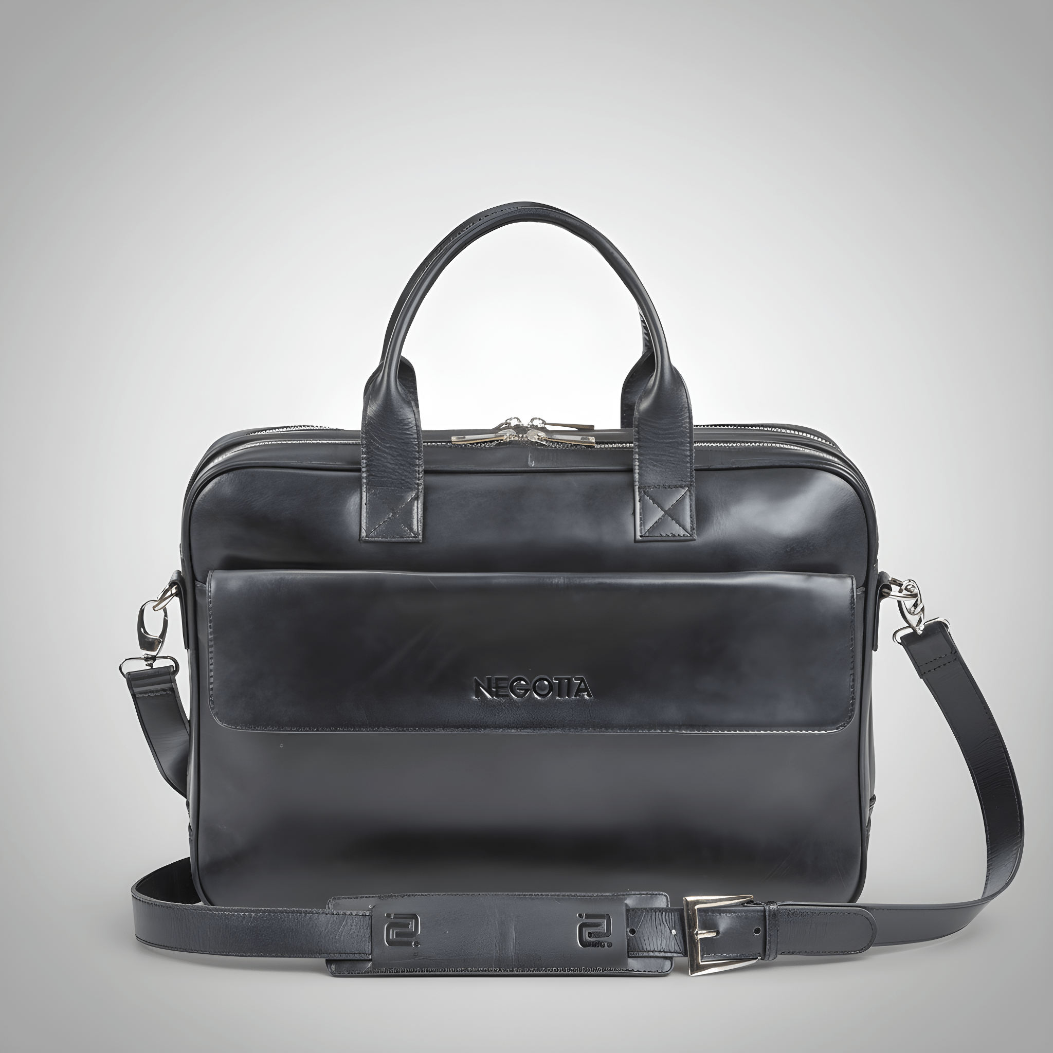 Alpha | Laptoptas 15,6" Zwart - NEGOTIA Leather