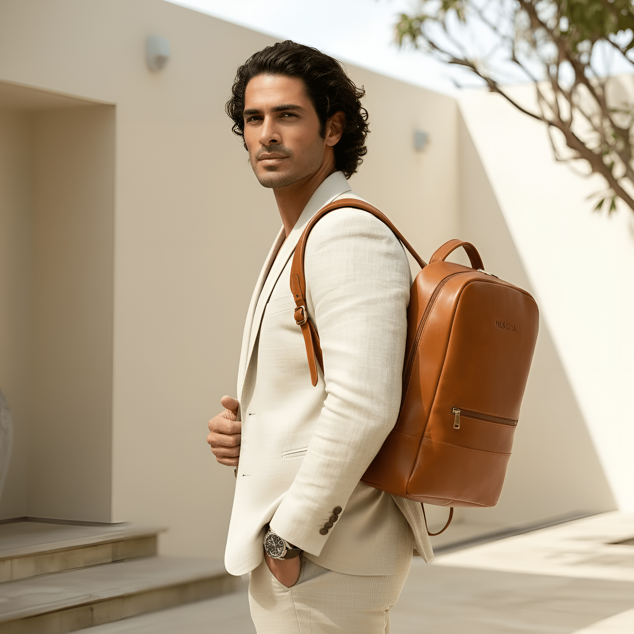 Alpha | Rugzak Cognac - NEGOTIA Leather