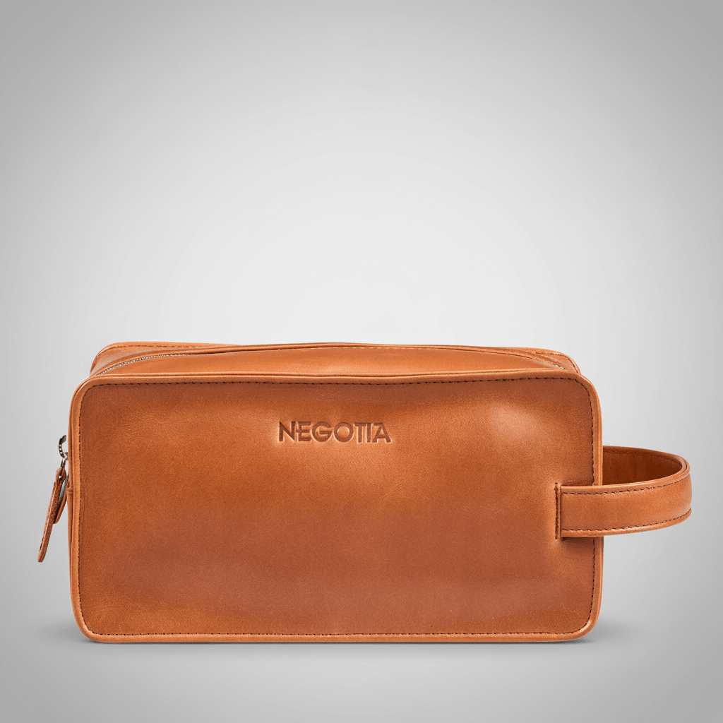 Alpha | Toilettas Bruin - NEGOTIA Leather