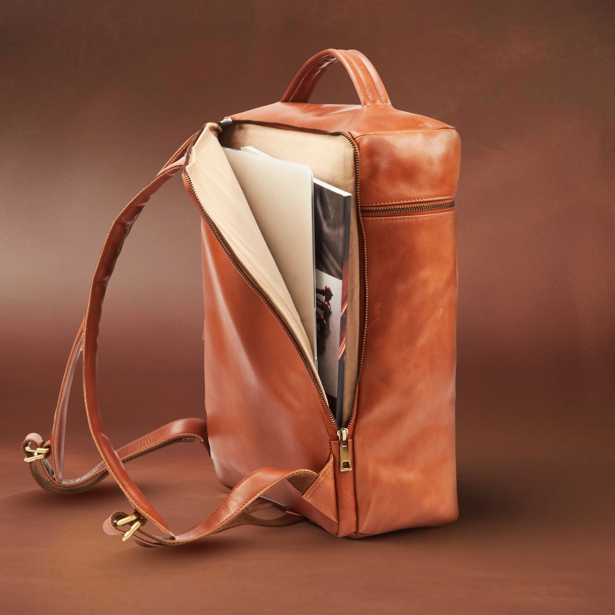 Alpha | Travel Rugzak Bruin - NEGOTIA Leather