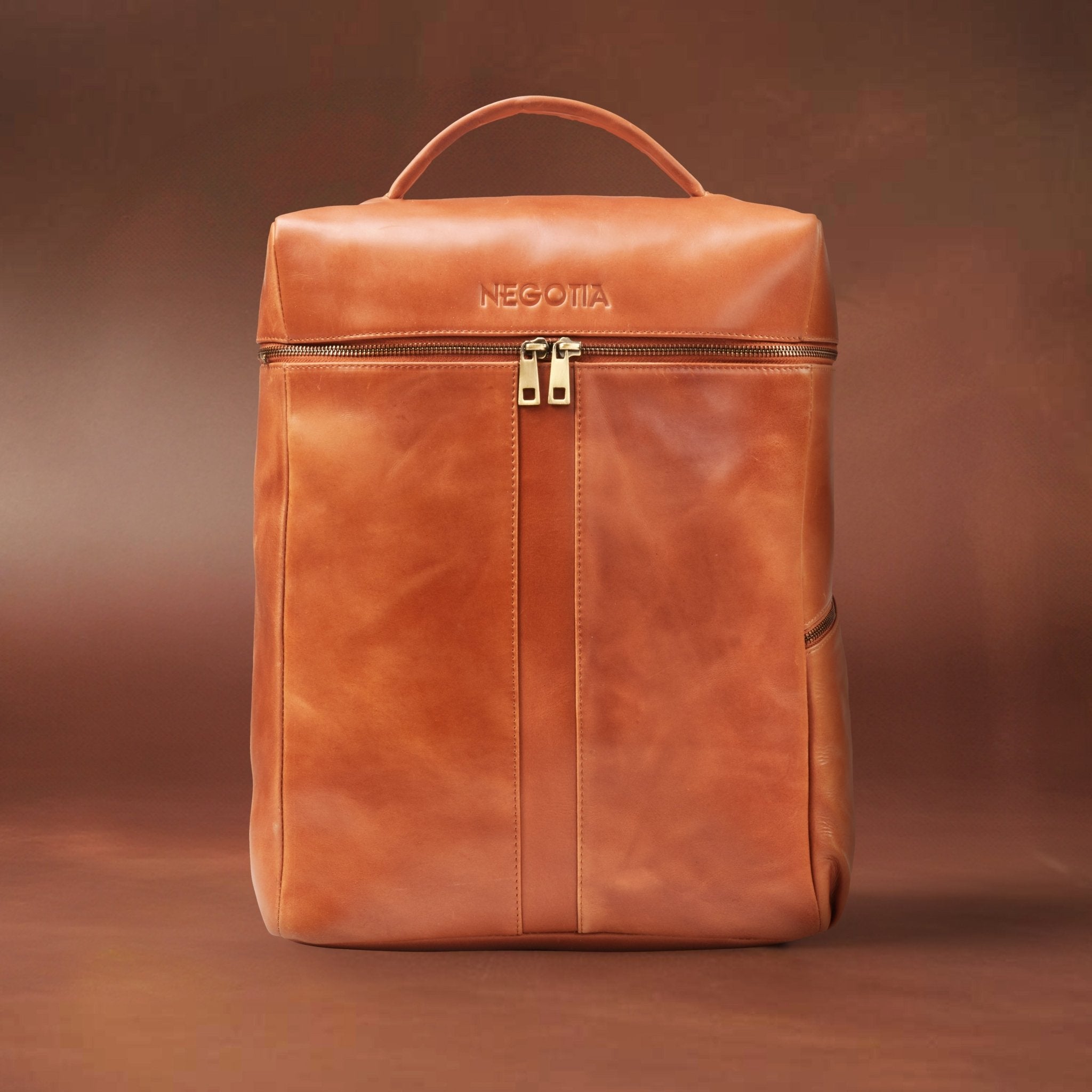 Alpha | Travel Rugzak Bruin - NEGOTIA Leather