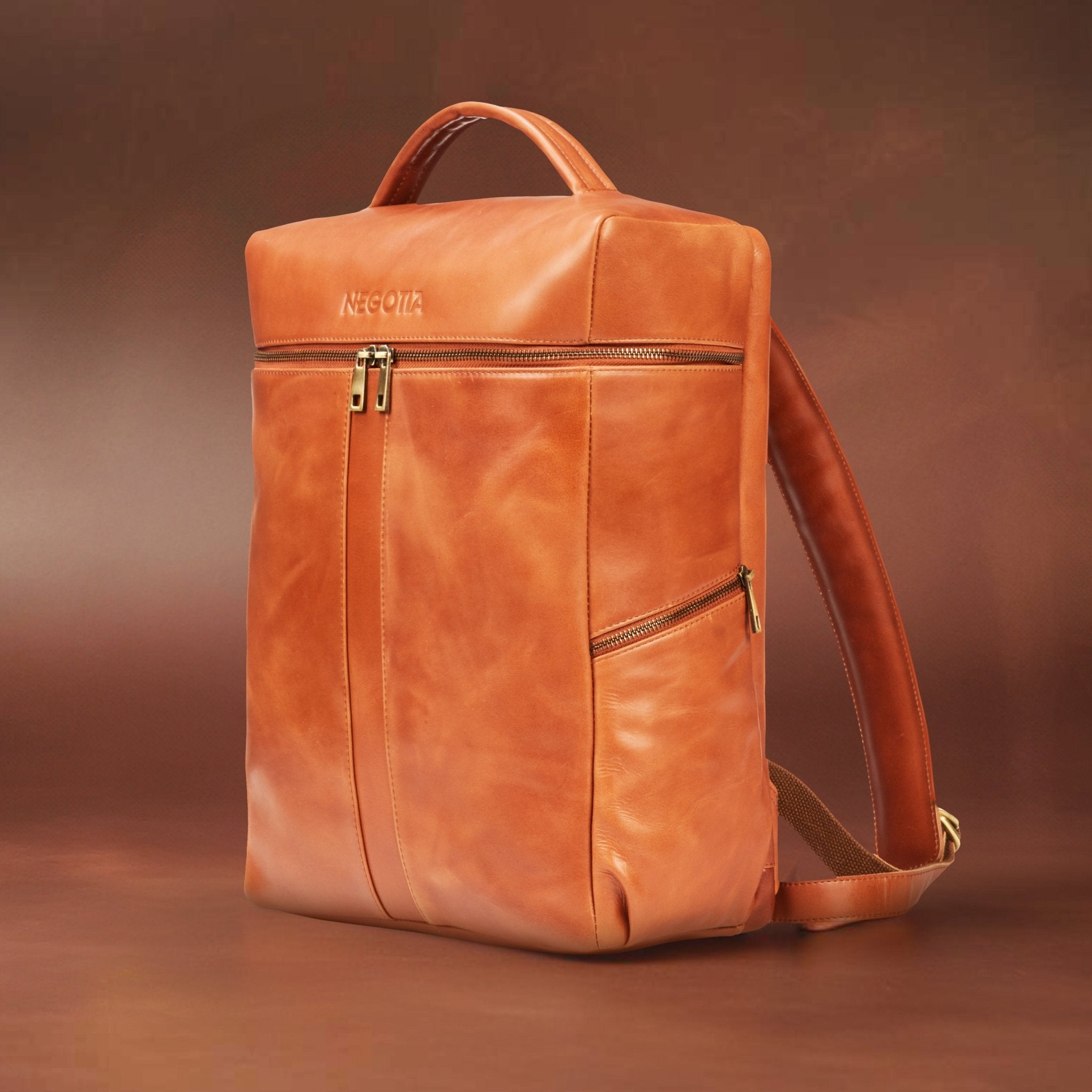 Alpha | Travel Rugzak Bruin - NEGOTIA Leather