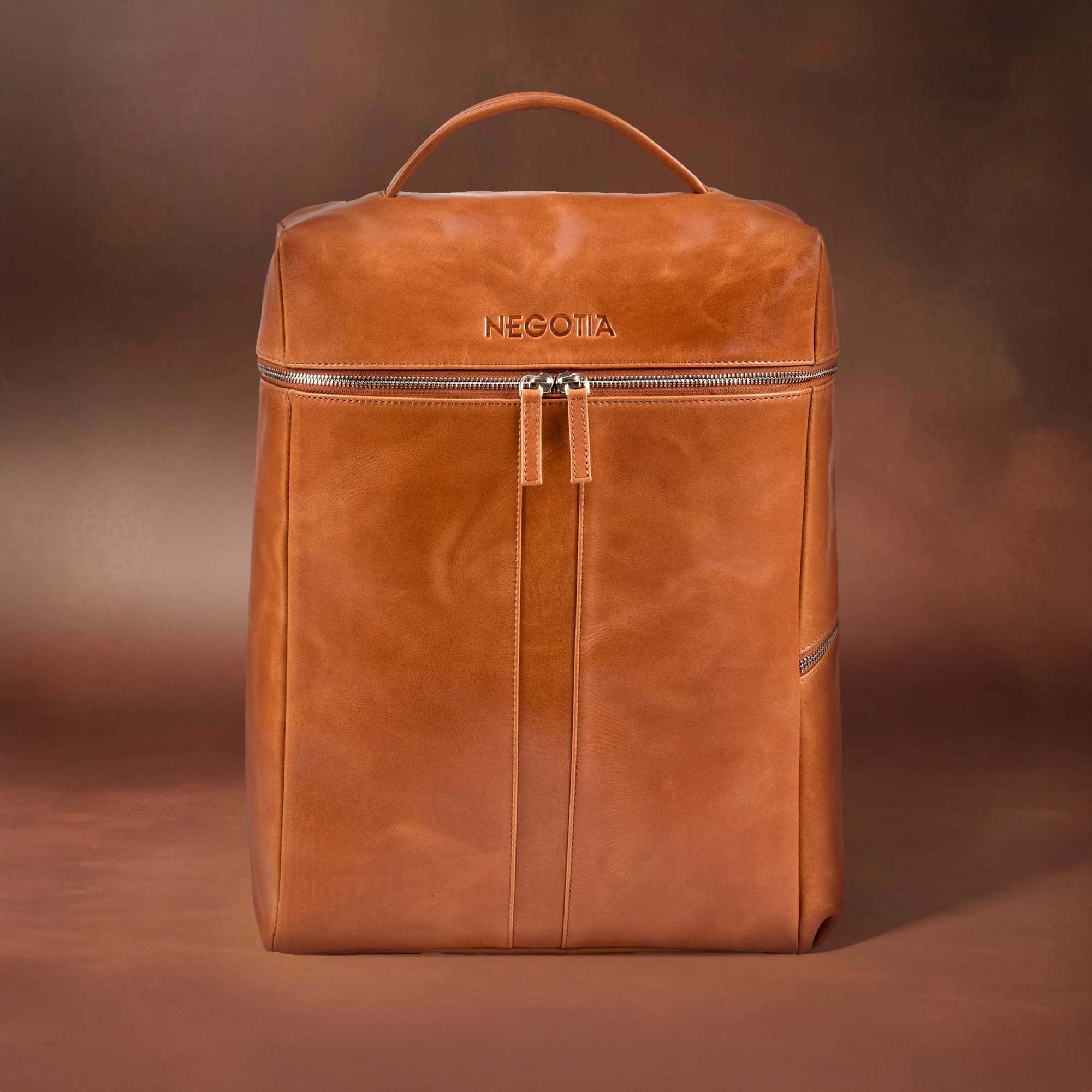 Alpha | Travel Rugzak Bruin - NEGOTIA Leather