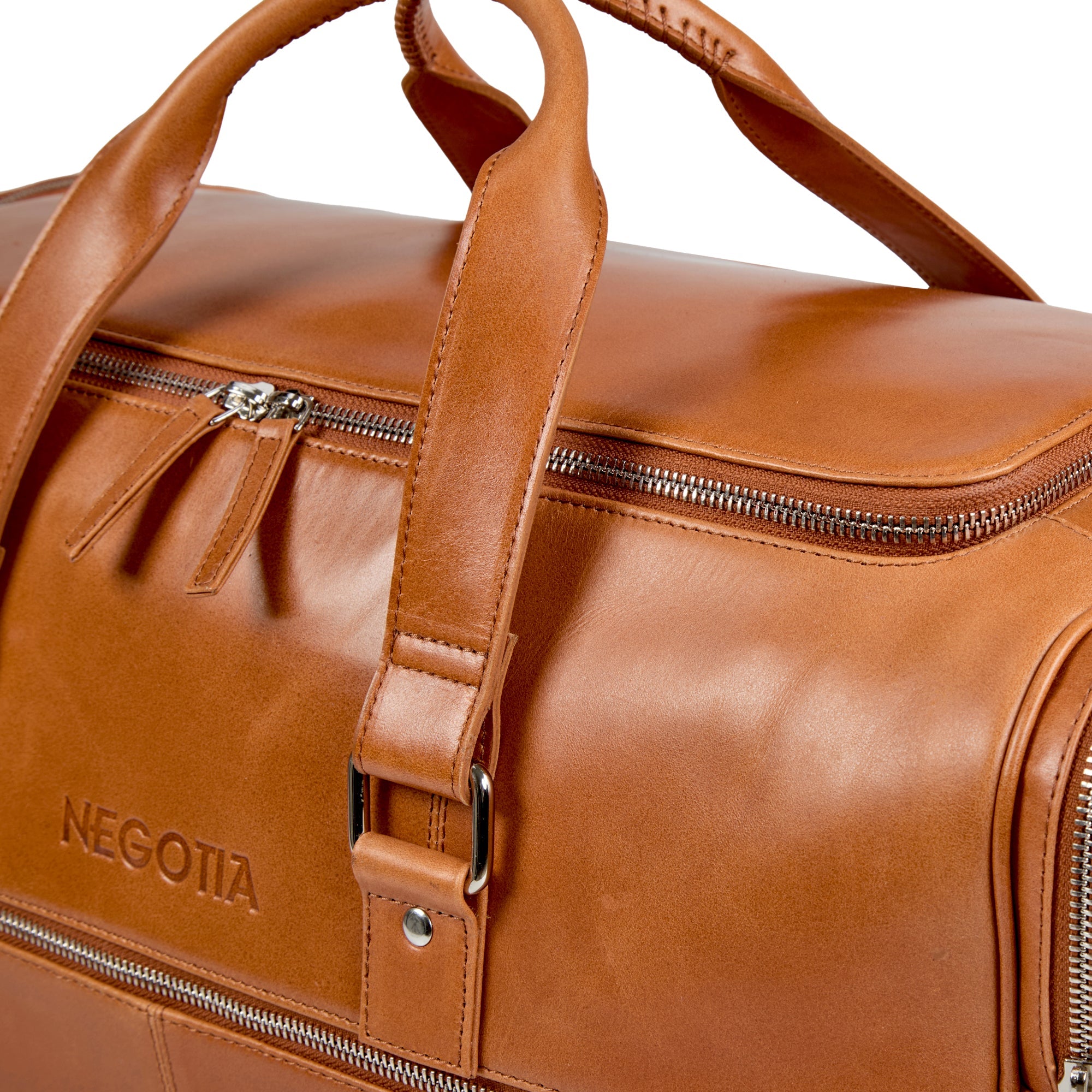 Alpha Weekendtas Bruin - NEGOTIA Leather