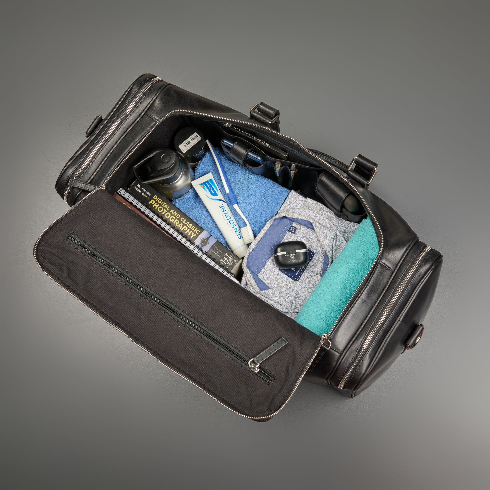 Alpha Weekendtas Zwart - NEGOTIA Leather