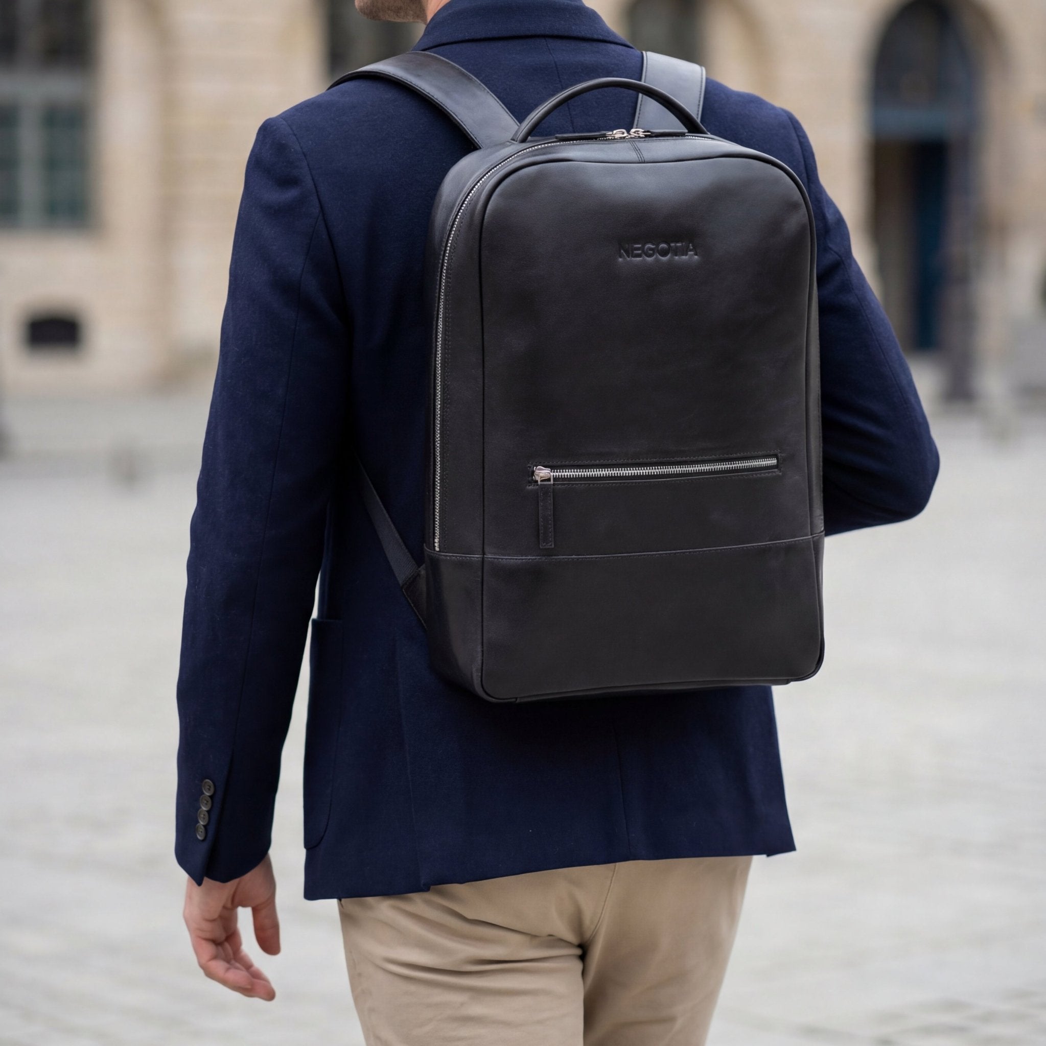 Averon Rugzak Zwart - Negotia Leather