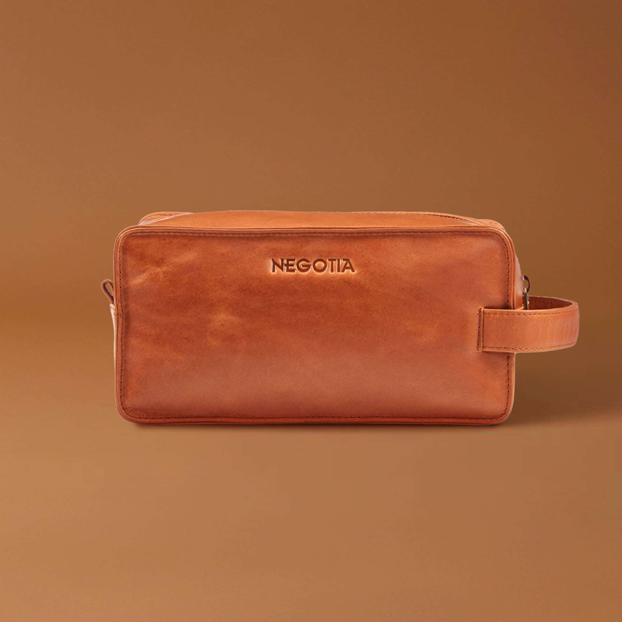 Delta | Toilettas Bruin - NEGOTIA Leather