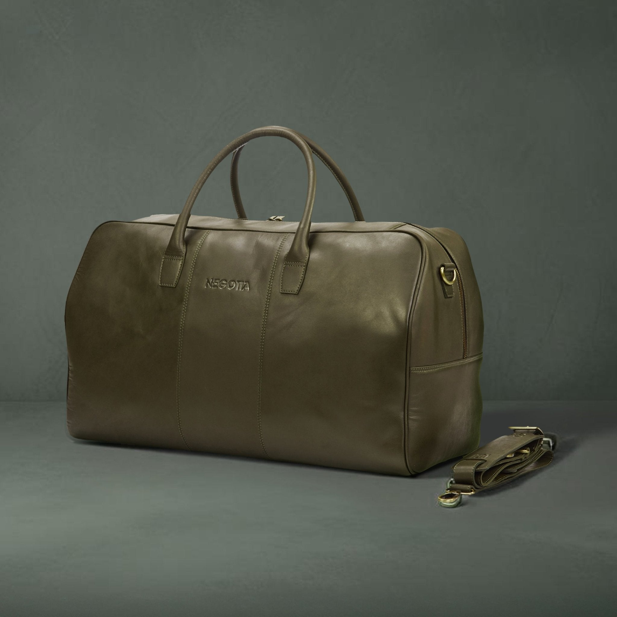 Delta | Weekendtas Groen - NEGOTIA Leather